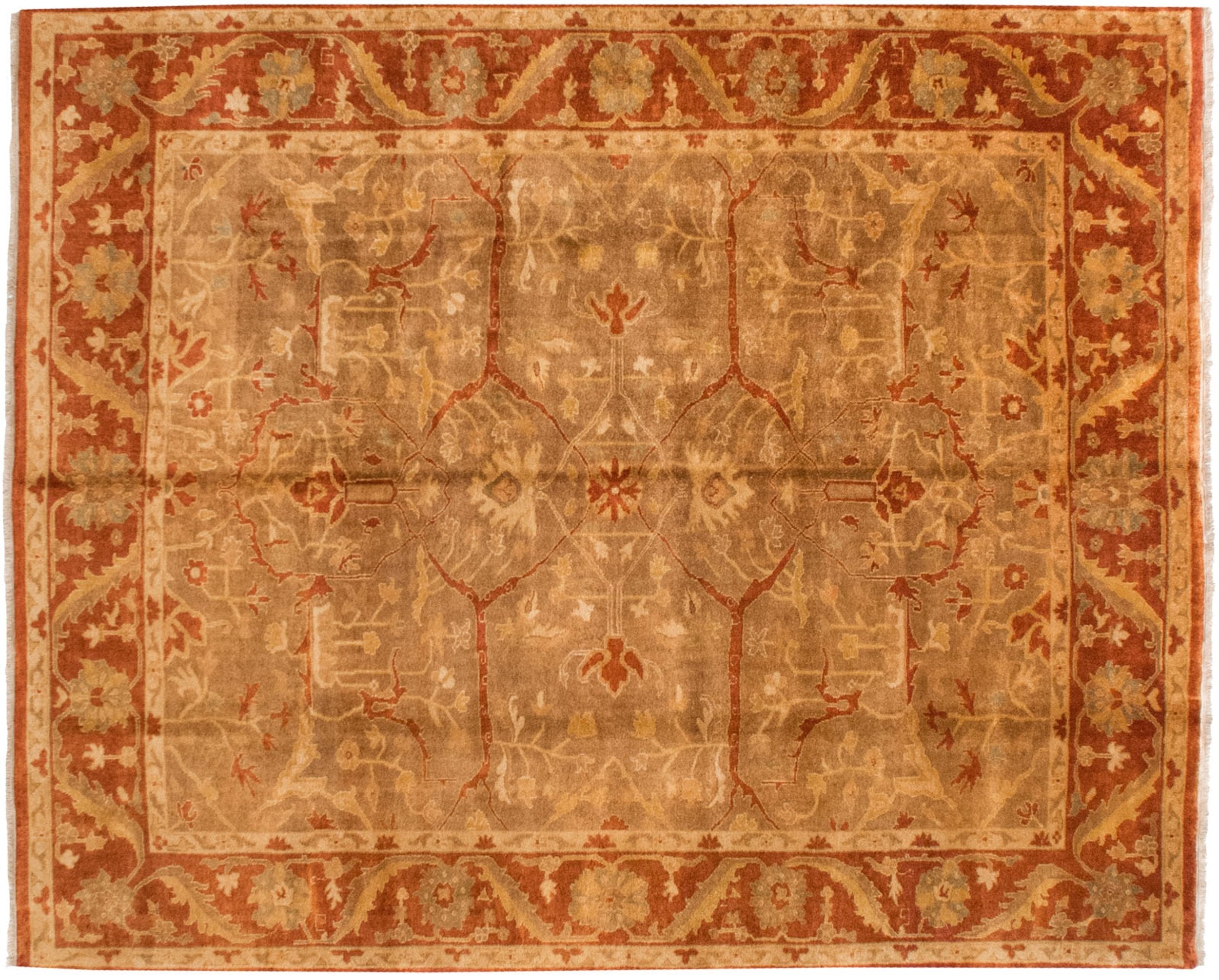 8.5x11.5 New Gold Wash Indian Oushak Design Carpet by Old New House® - main product image for Resin Society