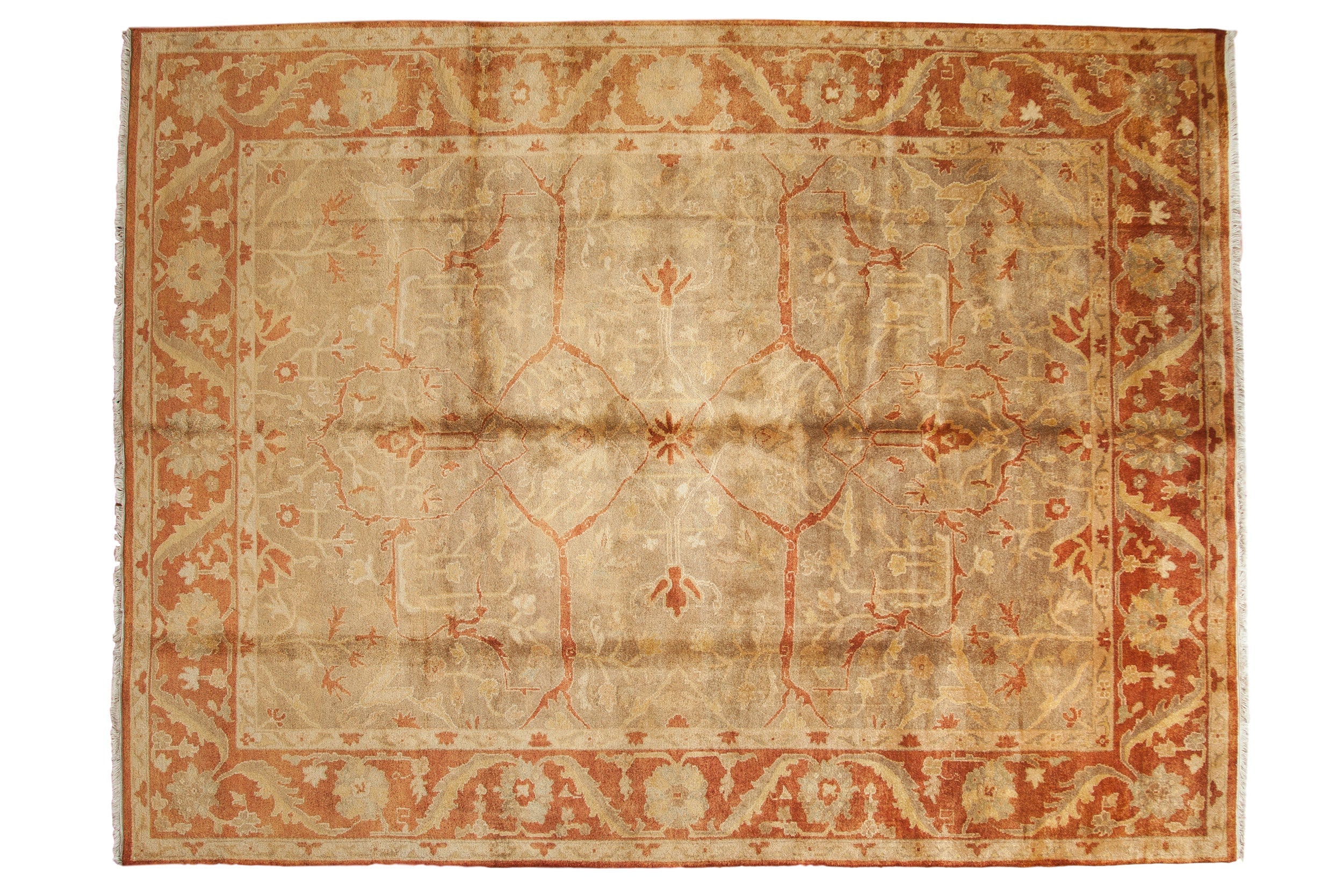 8.5x11.5 New Gold Wash Indian Oushak Design Carpet by Old New House® - main product image for Resin Society