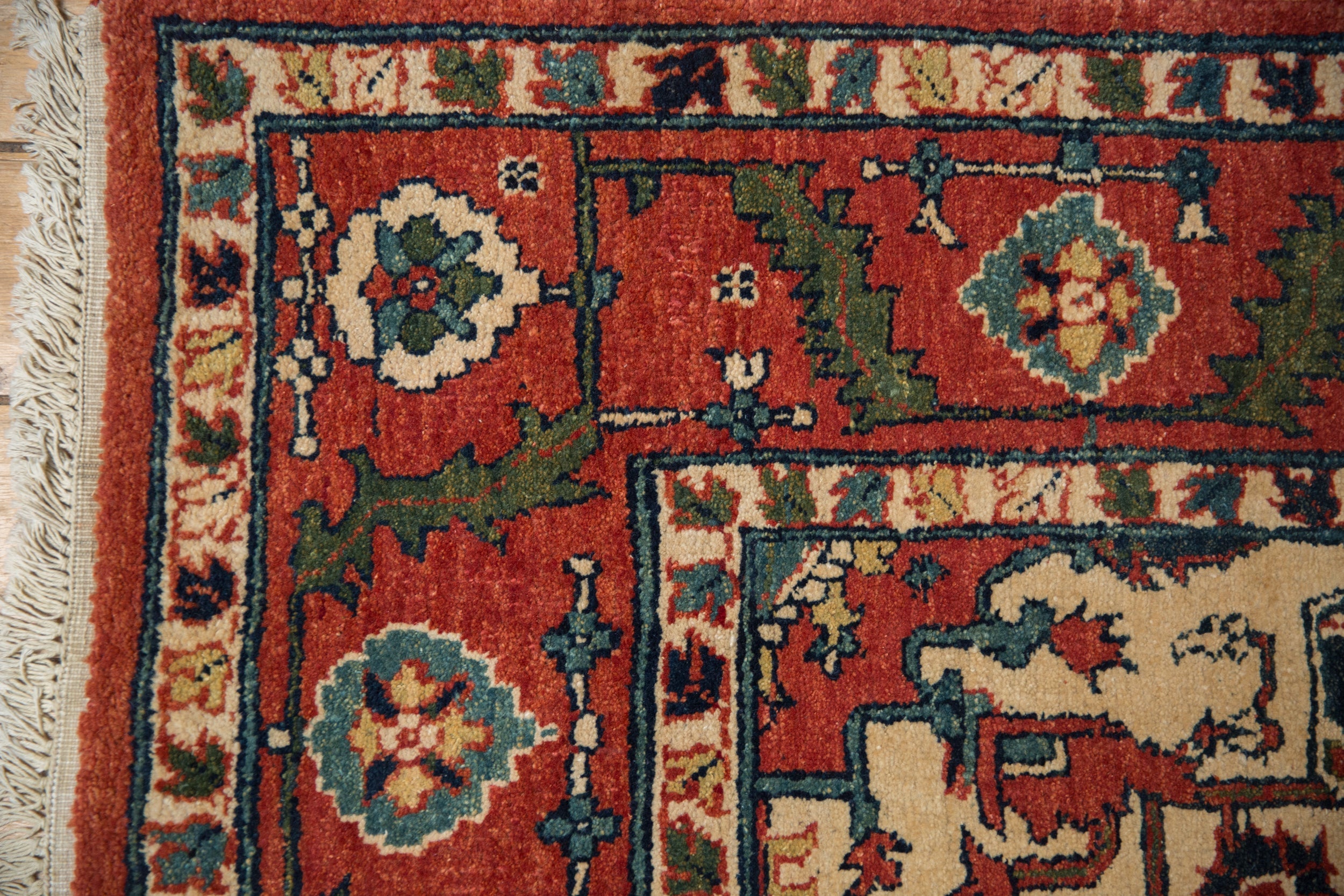 6x9.5 Vintage Indian Heriz Design Carpet by Old New House® - product image 3 for Resin Society