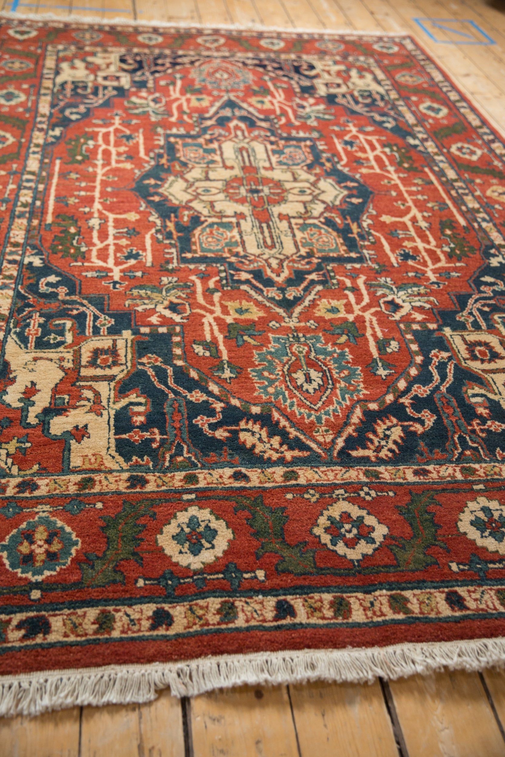 6x9.5 Vintage Indian Heriz Design Carpet by Old New House® - product image 8 for Resin Society