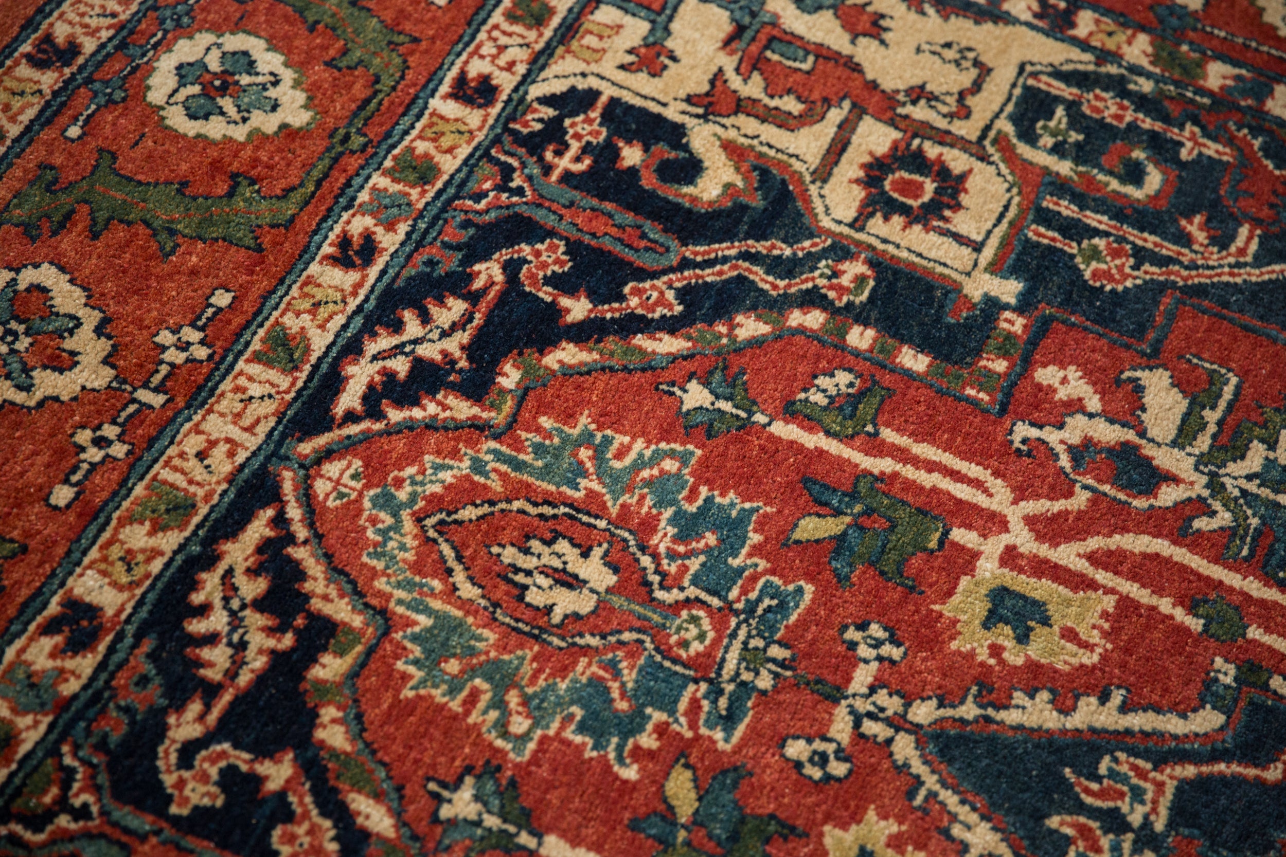 6x9.5 Vintage Indian Heriz Design Carpet by Old New House® - product image 6 for Resin Society