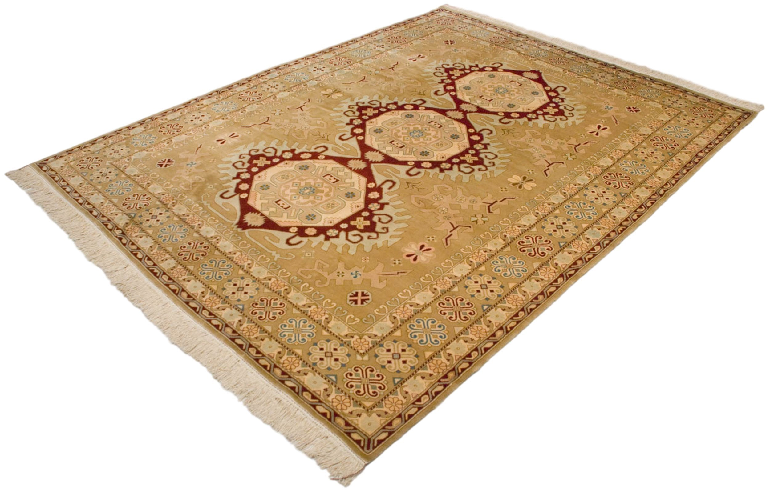 9x12 Vintage Distressed Bulgarian Caucasian Design Carpet by Old New House® - product image 3 for Resin Society