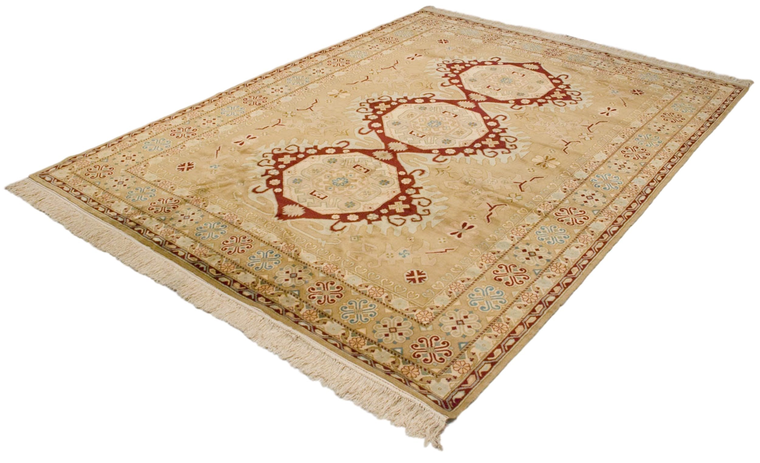 9x12 Vintage Distressed Bulgarian Caucasian Design Carpet by Old New House® - product image 4 for Resin Society