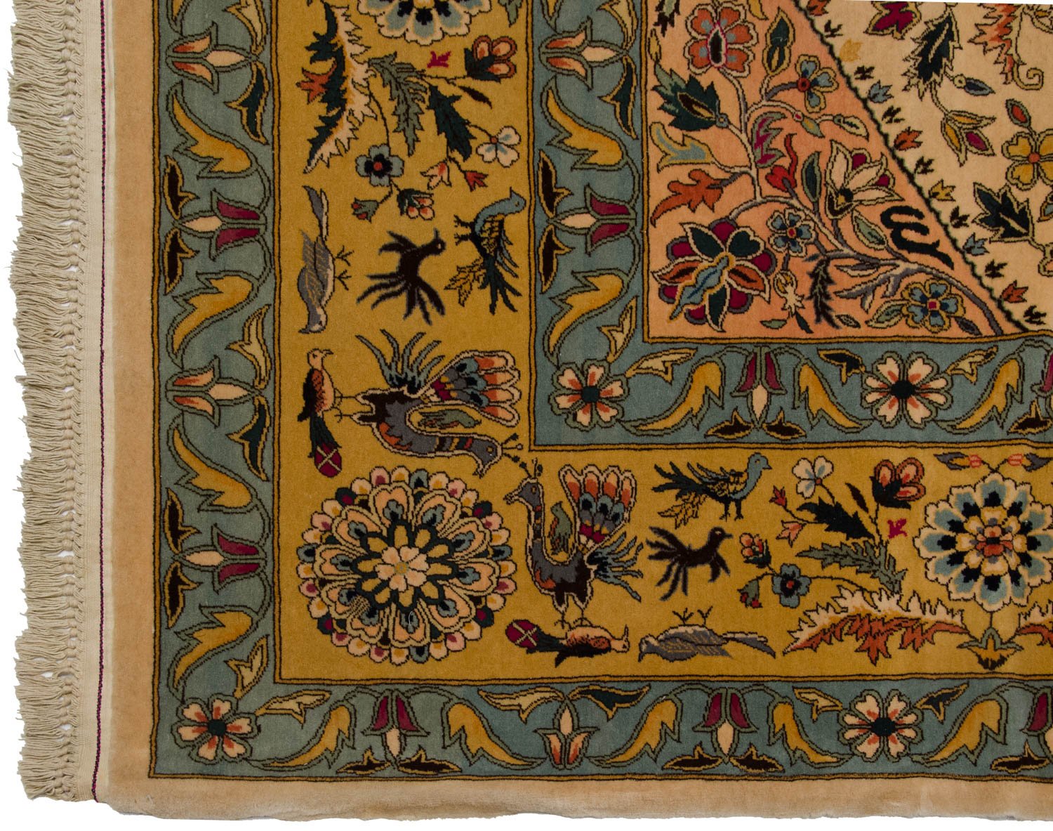 10x13.5 Vintage Fine Bulgarian Isfahan Design Carpet by Old New House® - product image 9 for Resin Society