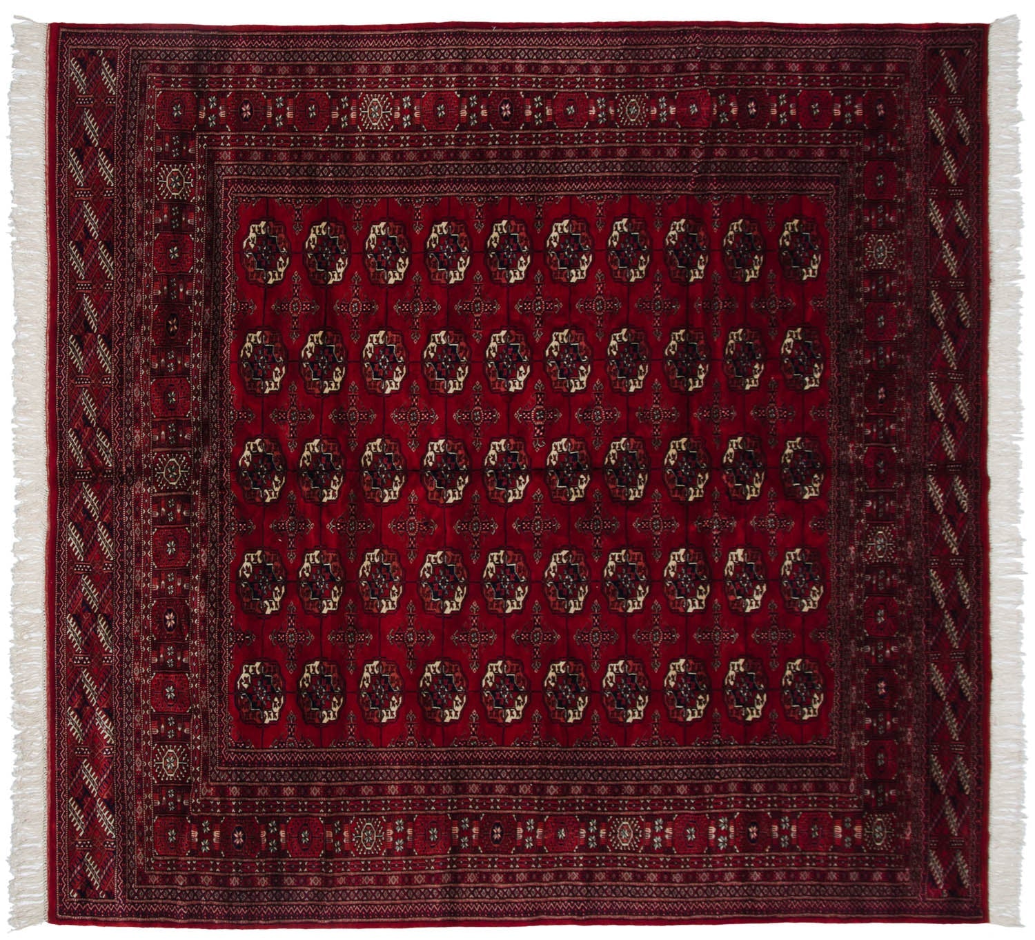 8x8.5 Vintage Fine Bokhara Square Carpet by Old New House® - main product image for Resin Society