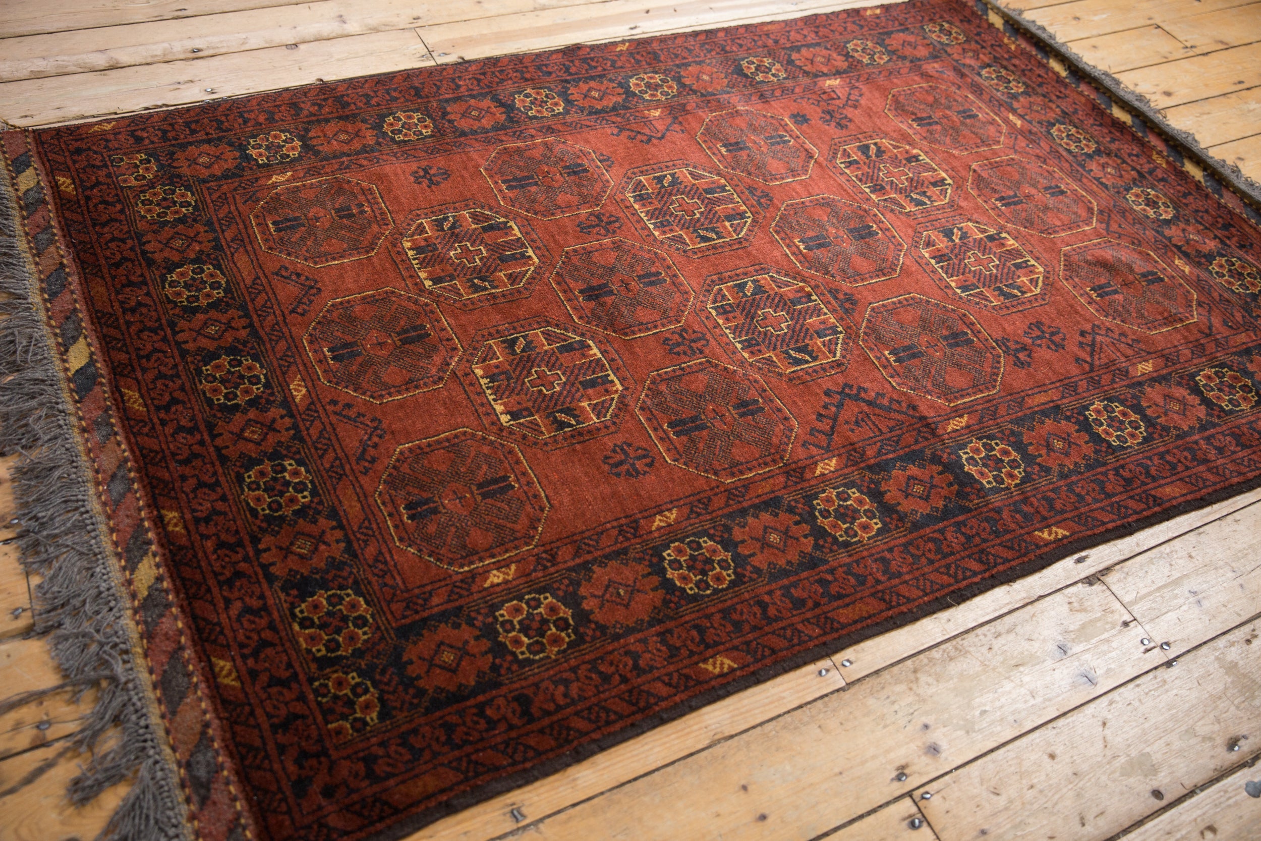 4.5x7 Vintage Afghani Bokhara Design Rug by Old New House® - product image 7 for Resin Society