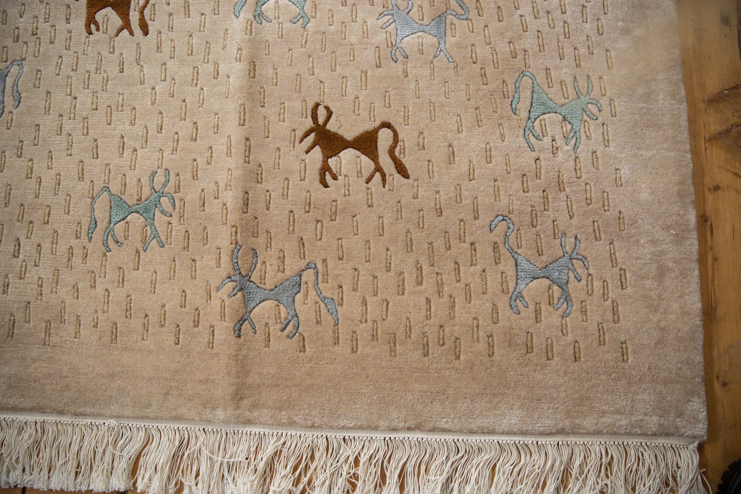 8x10 New Indian Folk Art Design Carpet by Old New House® - product image 4 for Resin Society
