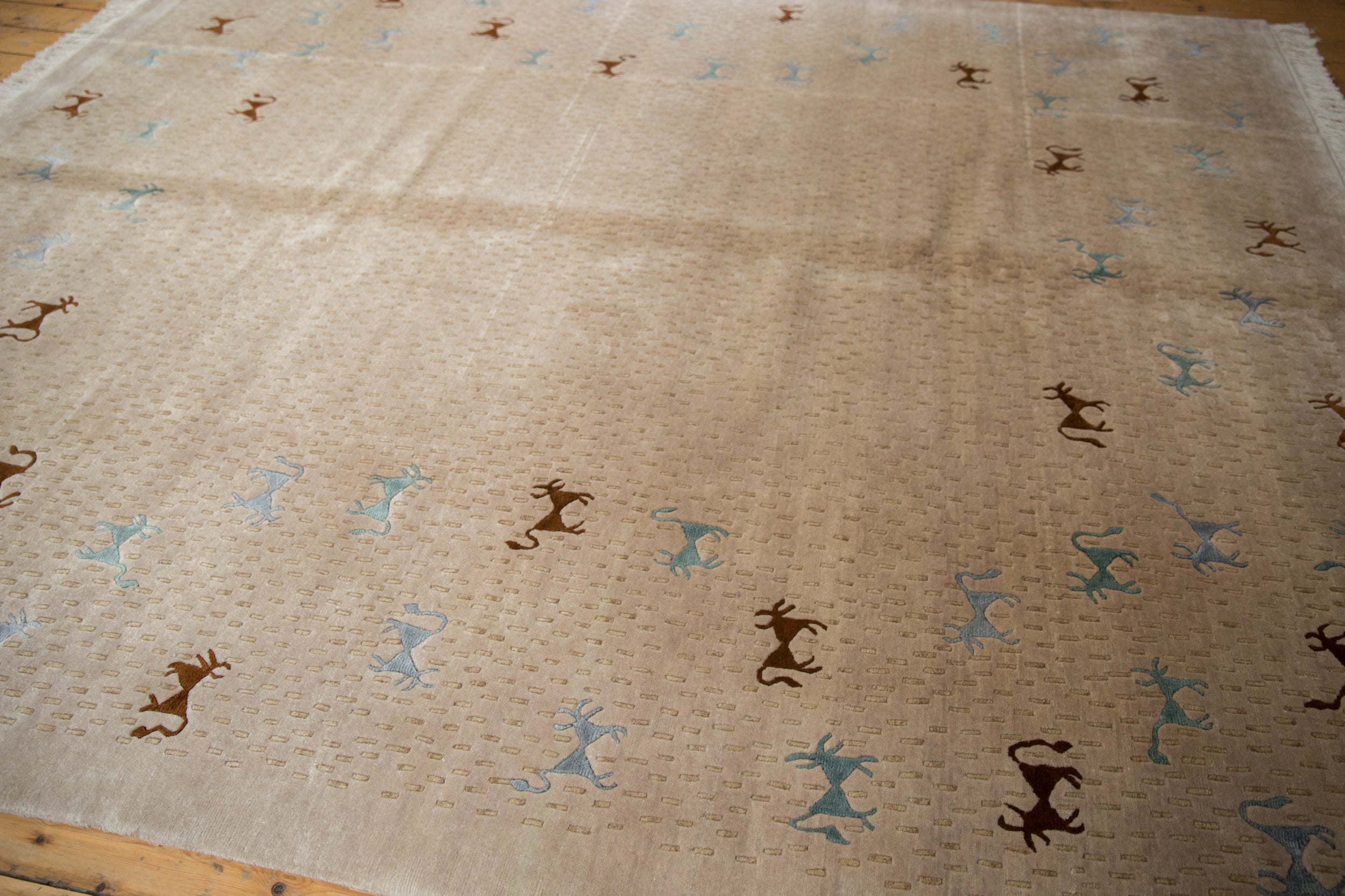 8x10 New Indian Folk Art Design Carpet by Old New House® - product image 7 for Resin Society