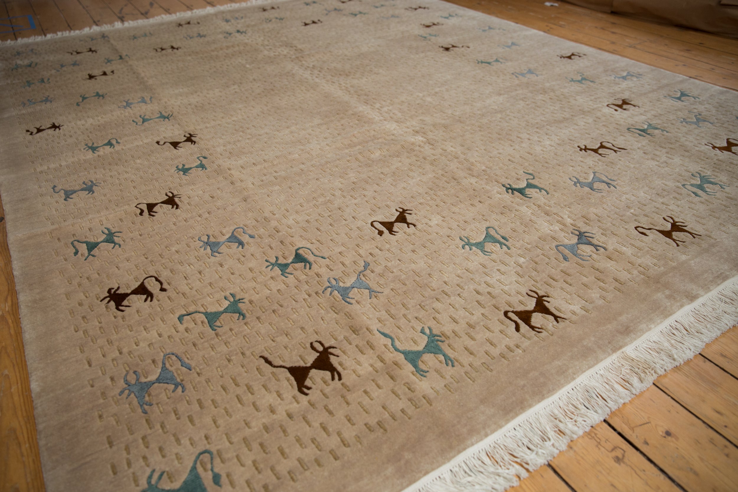 8x10 New Indian Folk Art Design Carpet by Old New House® - product image 8 for Resin Society