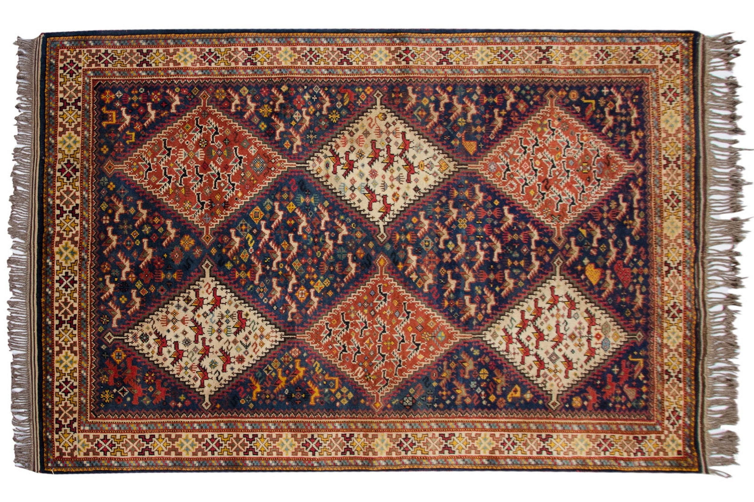4x6 Vintage Indian Shiraz Design Rug by Old New House® - main product image for Resin Society