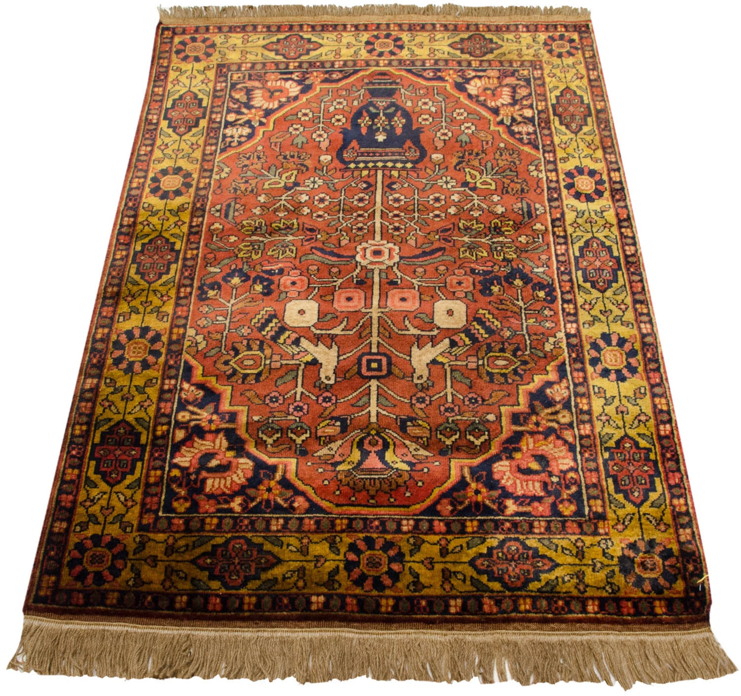 3x5 Vintage Indian Bakhtiari Design Rug by Old New House® - product image 5 for Resin Society