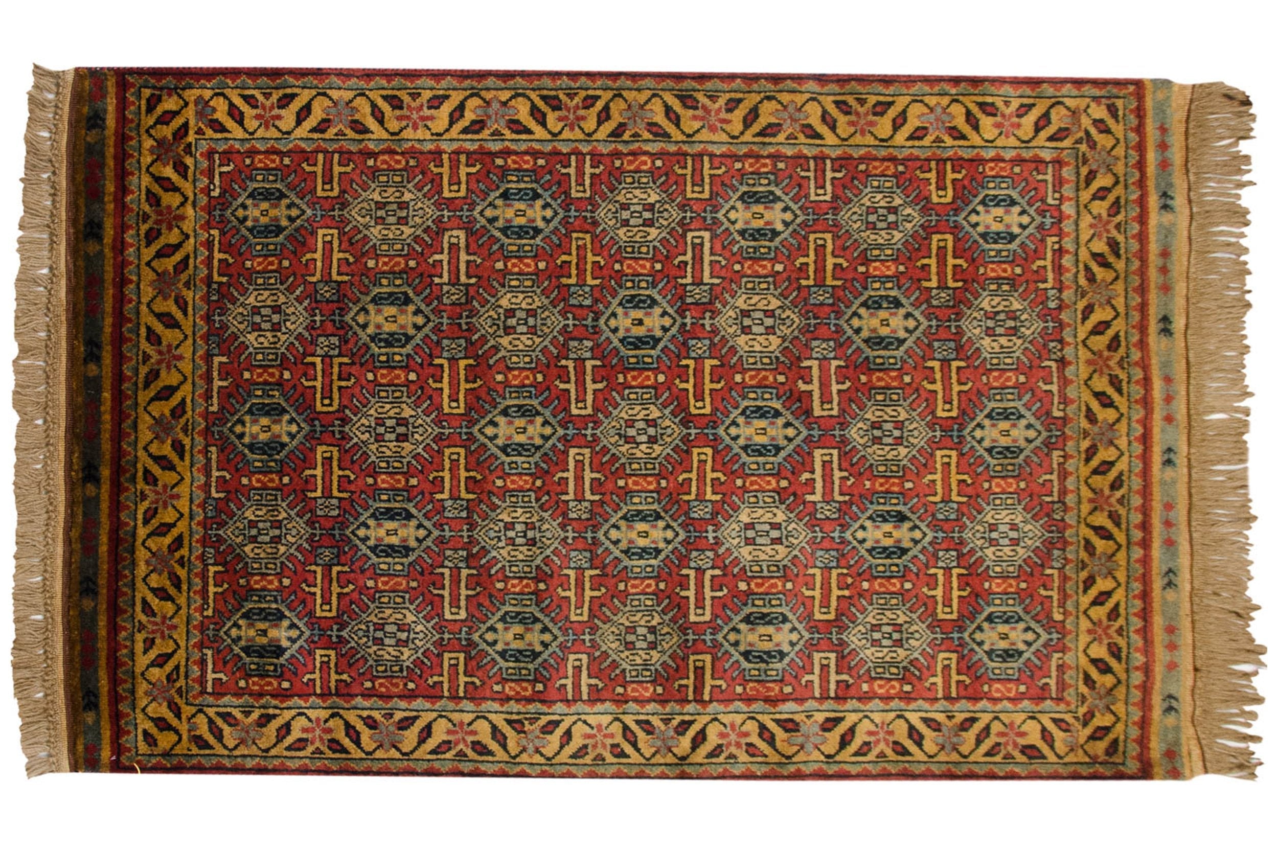 3x5 Vintage Indian Caucasian Design Rug by Old New House® - main product image for Resin Society