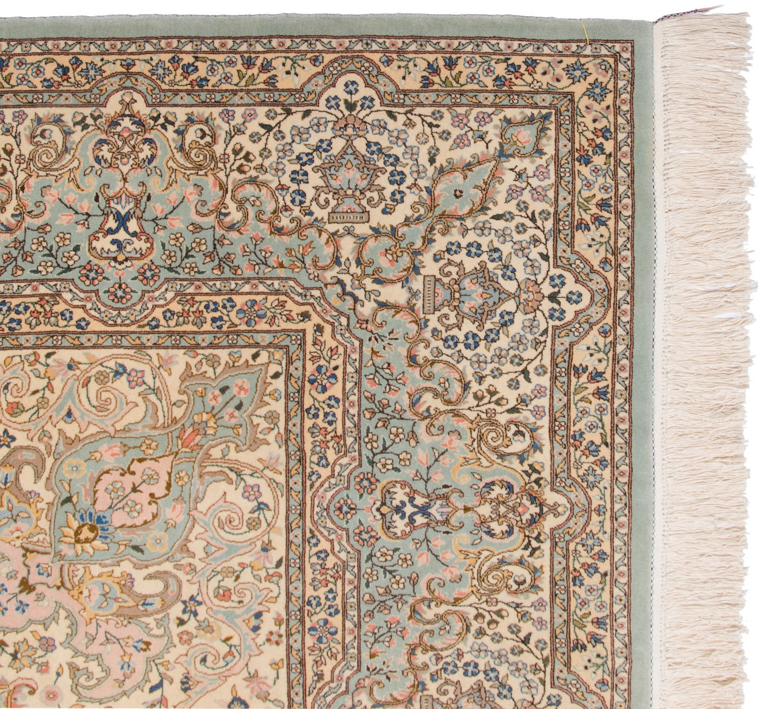 12x14 Vintage Fine Bulgarian Kerman Design Square Carpet by Old New House® - product image 10 for Resin Society