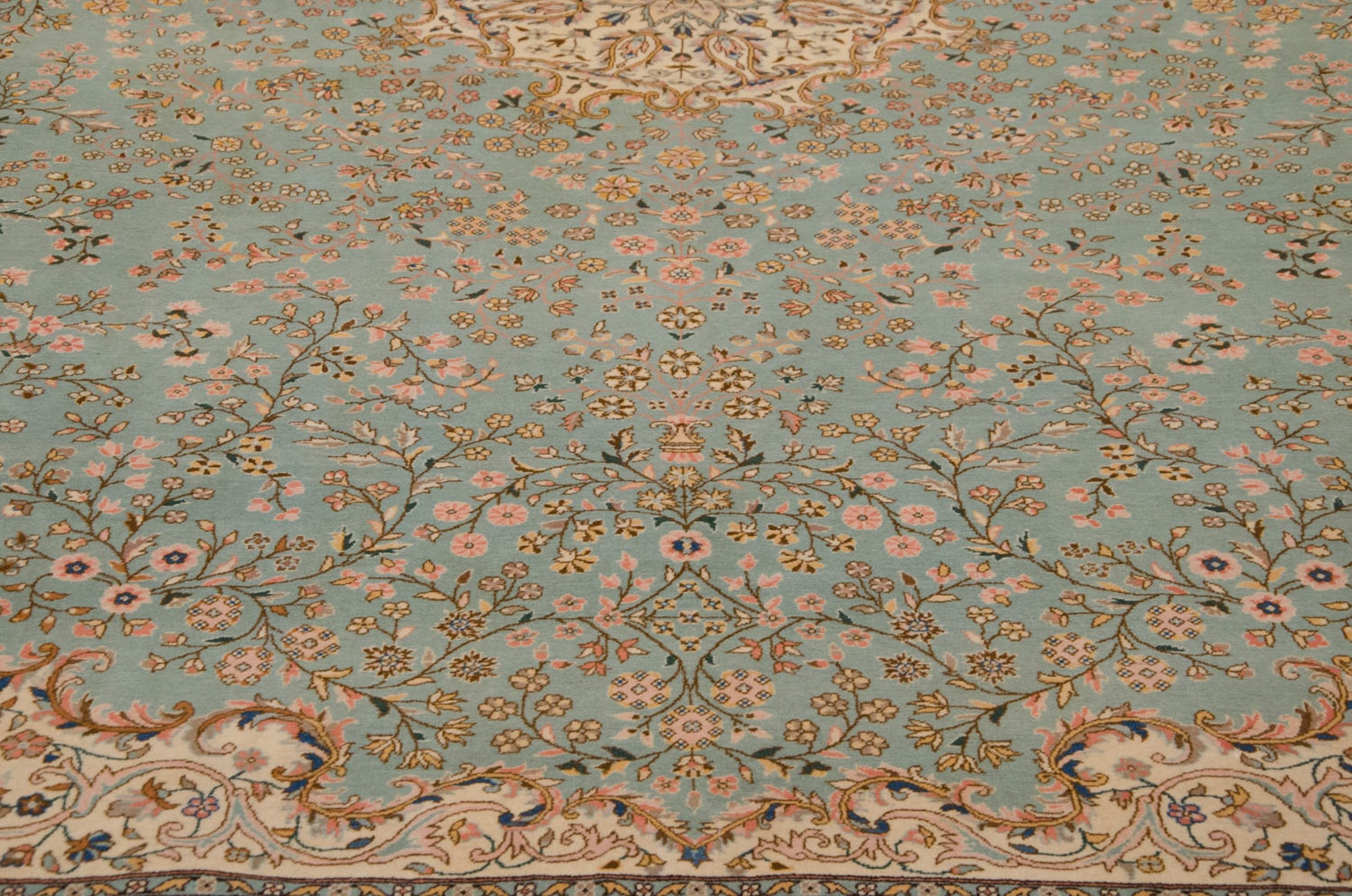 12x14 Vintage Fine Bulgarian Kerman Design Square Carpet by Old New House® - product image 11 for Resin Society