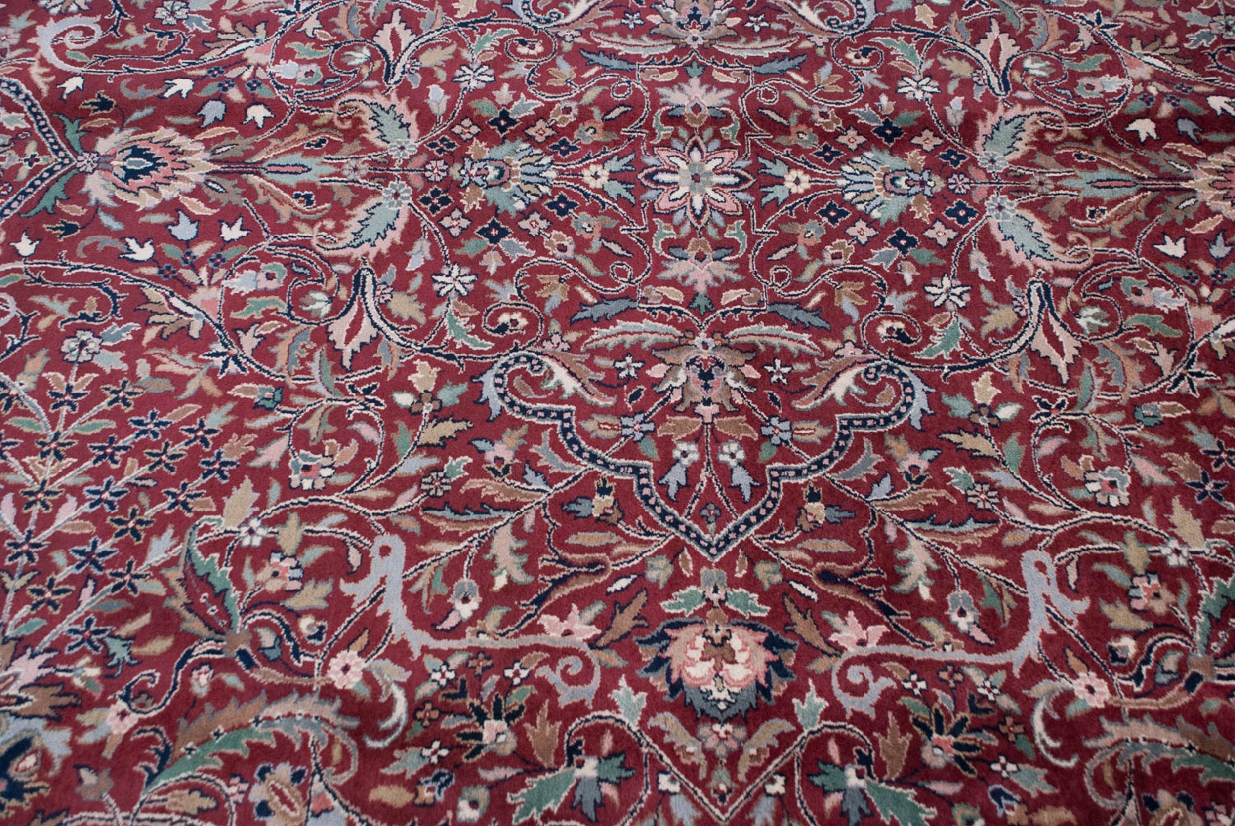 10x14 Vintage Indian Kashan Design Carpet by Old New House® - product image 8 for Resin Society