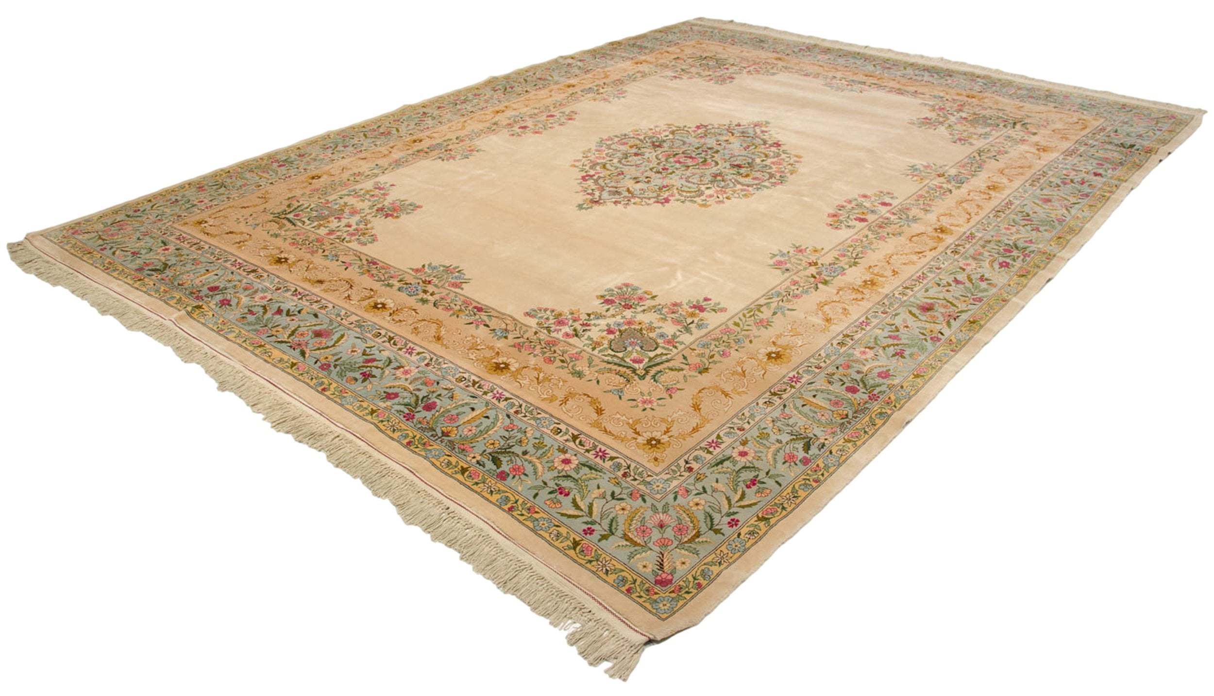 10x13 Vintage Fine Bulgarian Kerman Design Carpet by Old New House® - product image 6 for Resin Society
