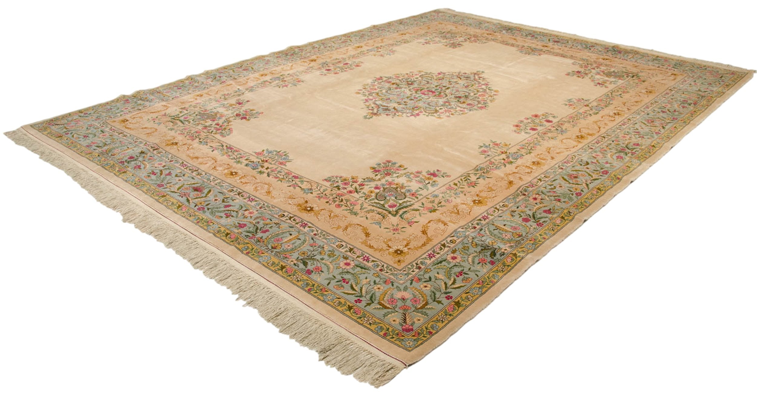 10x13 Vintage Fine Bulgarian Kerman Design Carpet by Old New House® - product image 7 for Resin Society