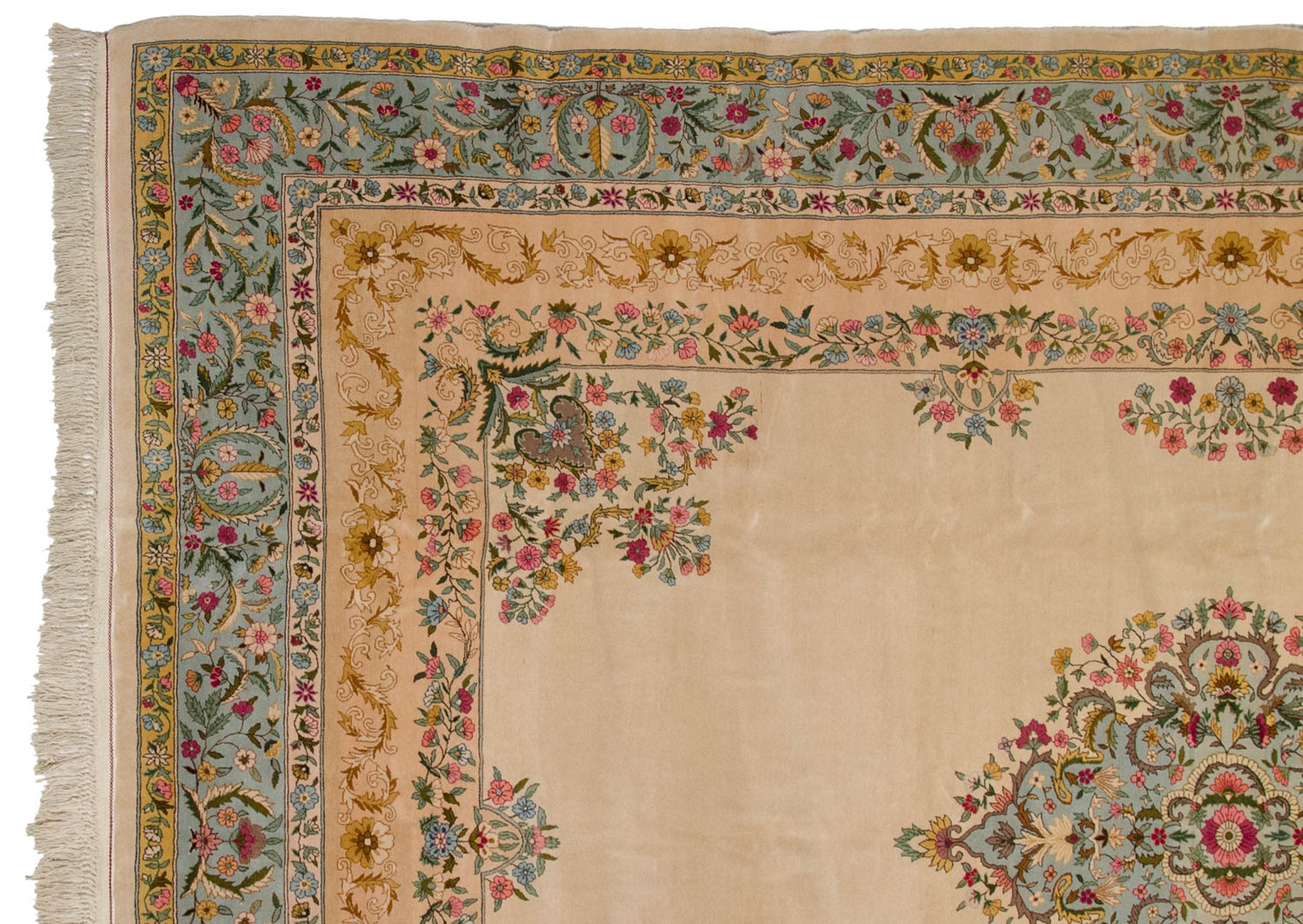 10x13 Vintage Fine Bulgarian Kerman Design Carpet by Old New House® - product image 10 for Resin Society