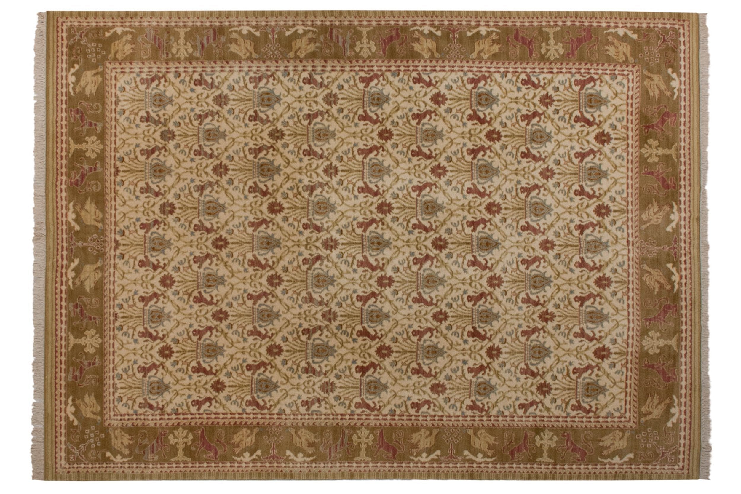 9.5x13.5 Vintage Spanish Alcaraz Design Carpet by Old New House® - main product image for Resin Society