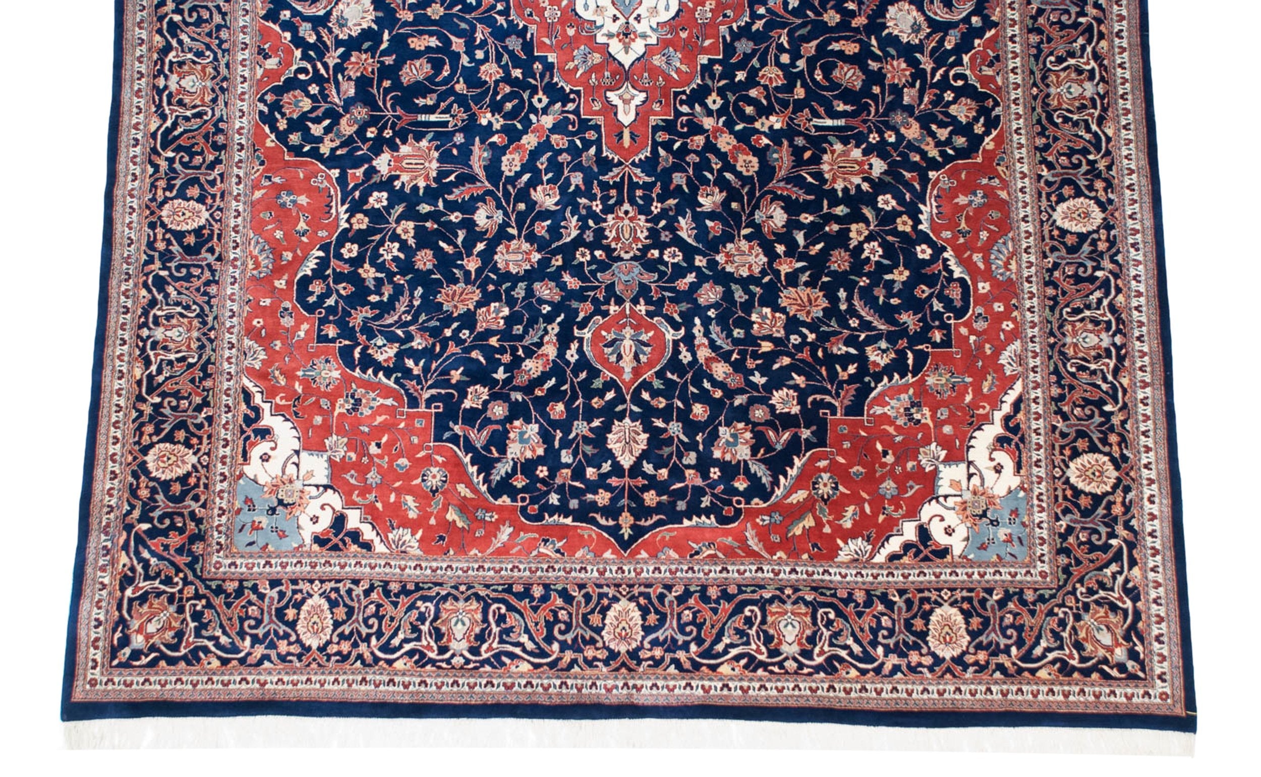 12x18 Vintage Indian Kashan Design Carpet by Old New House® - product image 6 for Resin Society
