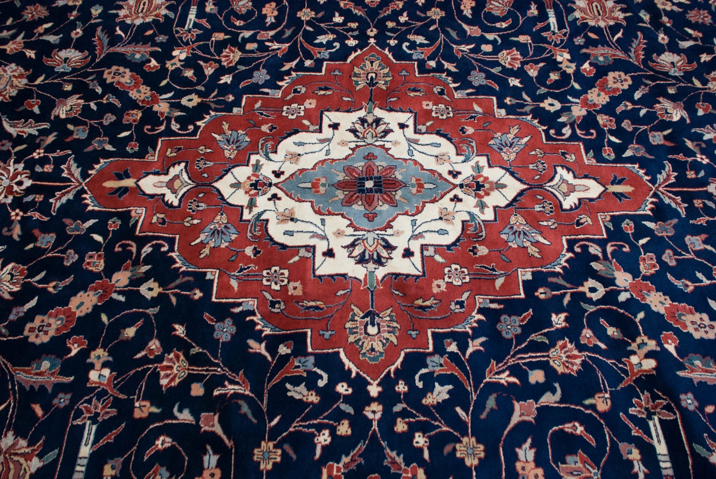 12x18 Vintage Indian Kashan Design Carpet by Old New House® - product image 7 for Resin Society