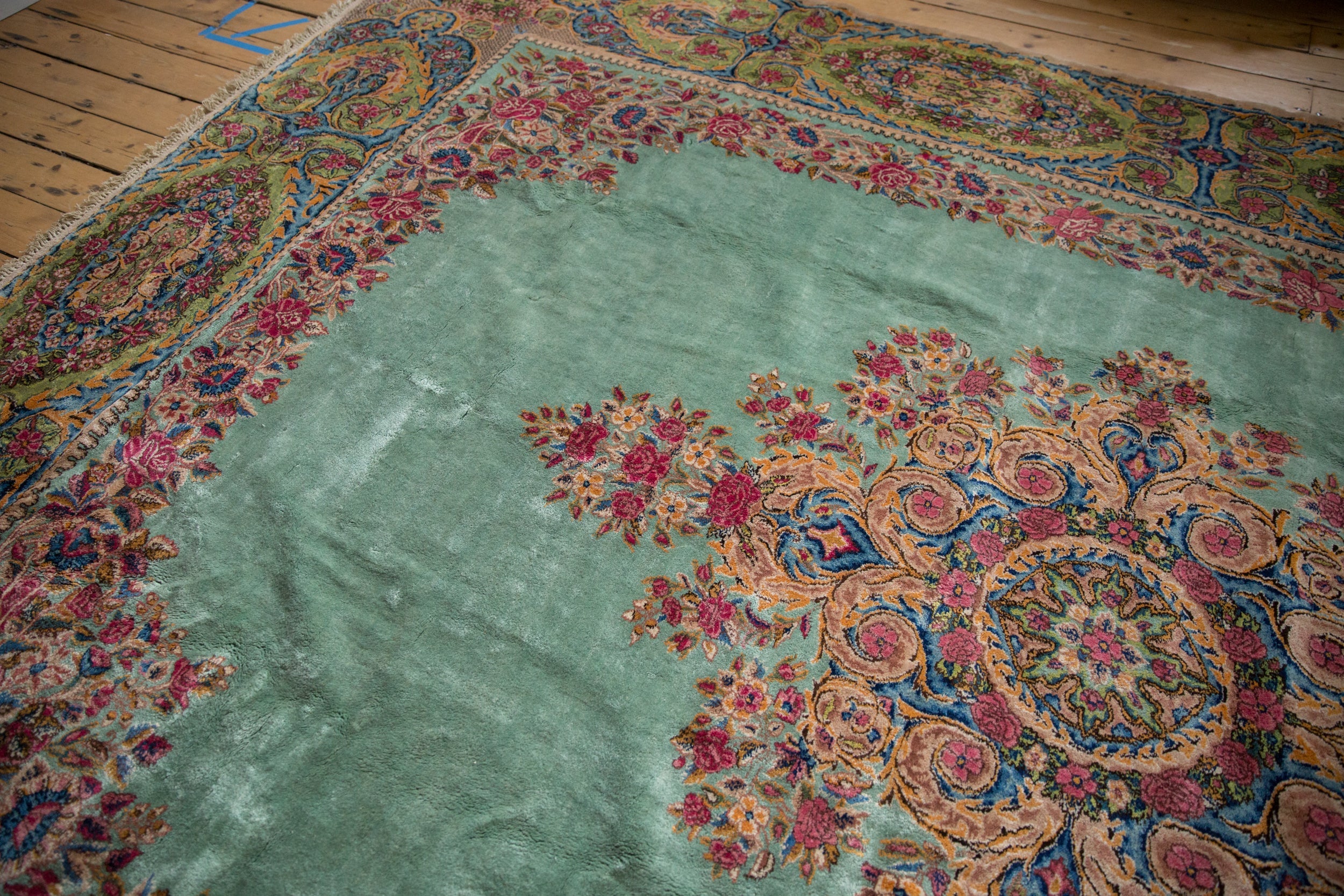 9.5x13.5 Vintage Kerman Carpet by Old New House® - product image 3 for Resin Society