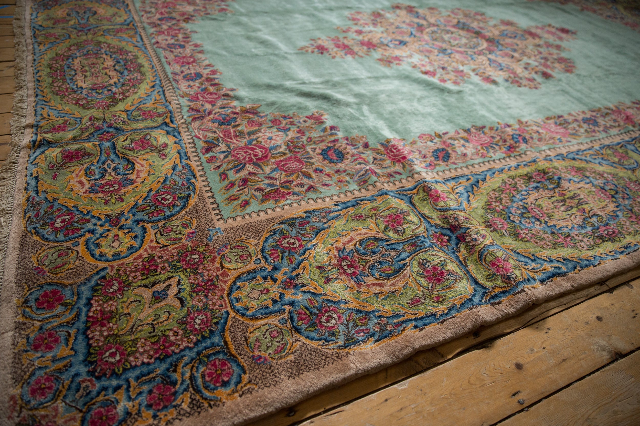 9.5x13.5 Vintage Kerman Carpet by Old New House® - product image 10 for Resin Society