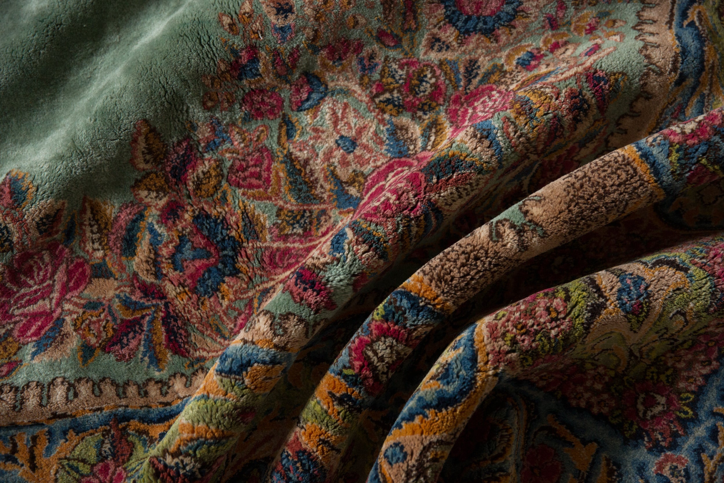 9.5x13.5 Vintage Kerman Carpet by Old New House® - product image 11 for Resin Society