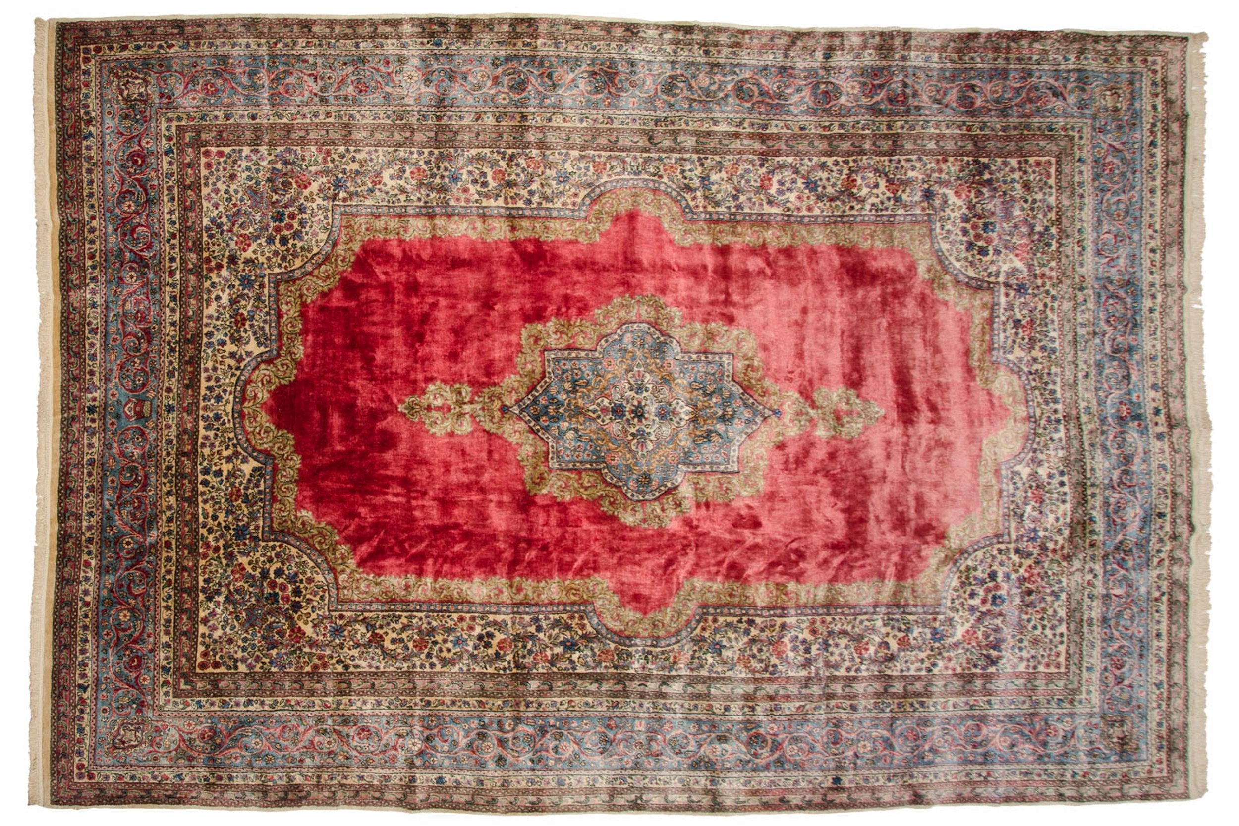 10x14.5 Vintage Fine Cyrus Crown® Kerman Carpet by Old New House® - main product image for Resin Society