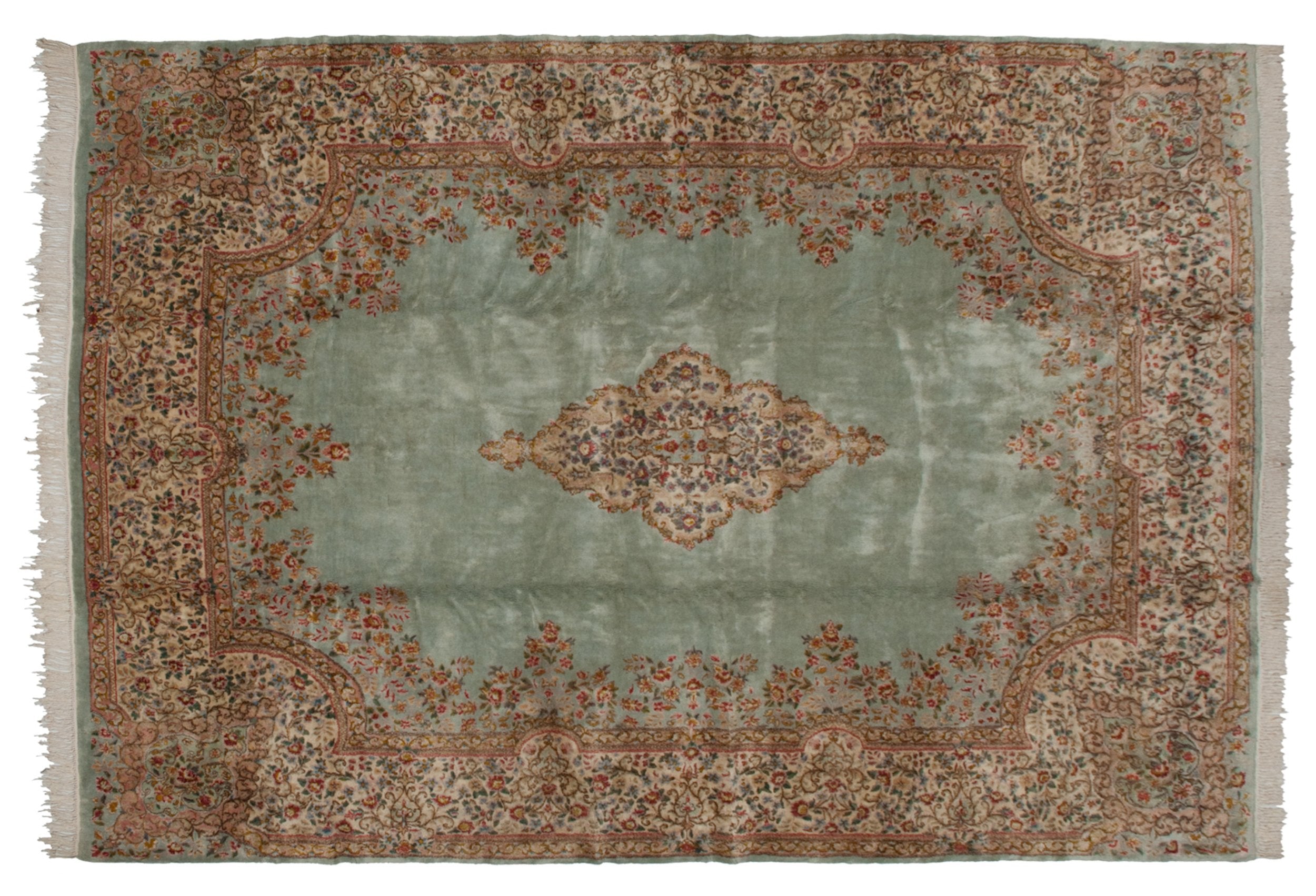 RESERVED 9.5x13.5 Vintage Kerman Carpet