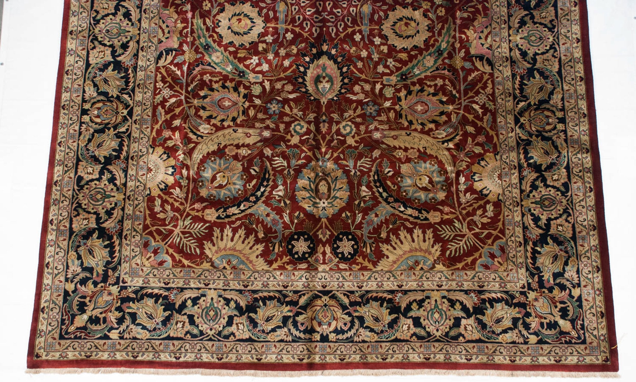 12x15 Vintage Indian Isfahan Design Carpet by Old New House® - product image 9 for Resin Society