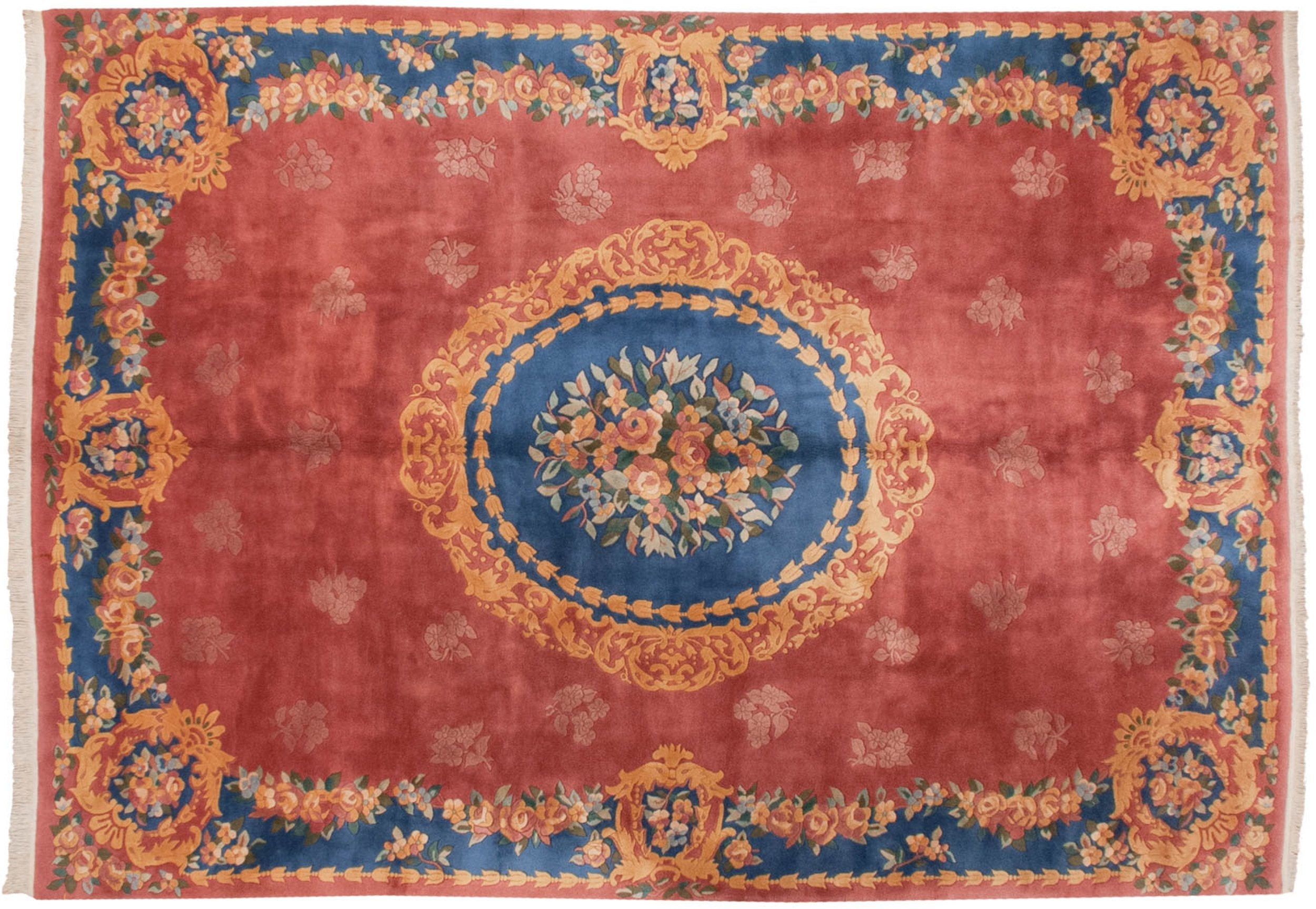 9.5x13.5 Vintage Japanese Aubusson Design Carpet by Old New House® - product image 2 for Resin Society