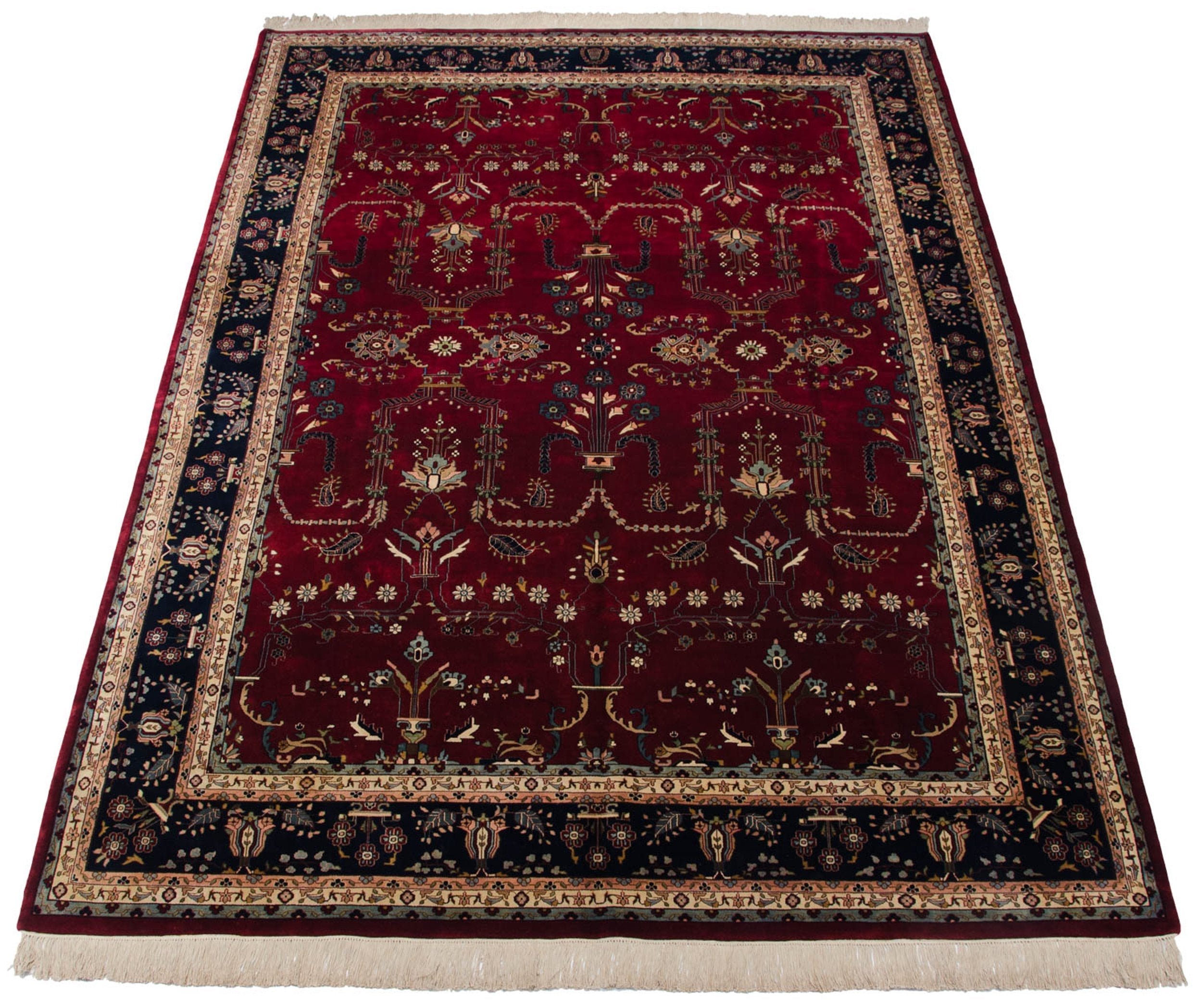 9.5x14 Fine Indian Mohajeran Sarouk Design Carpet by Old New House® - product image 4 for Resin Society