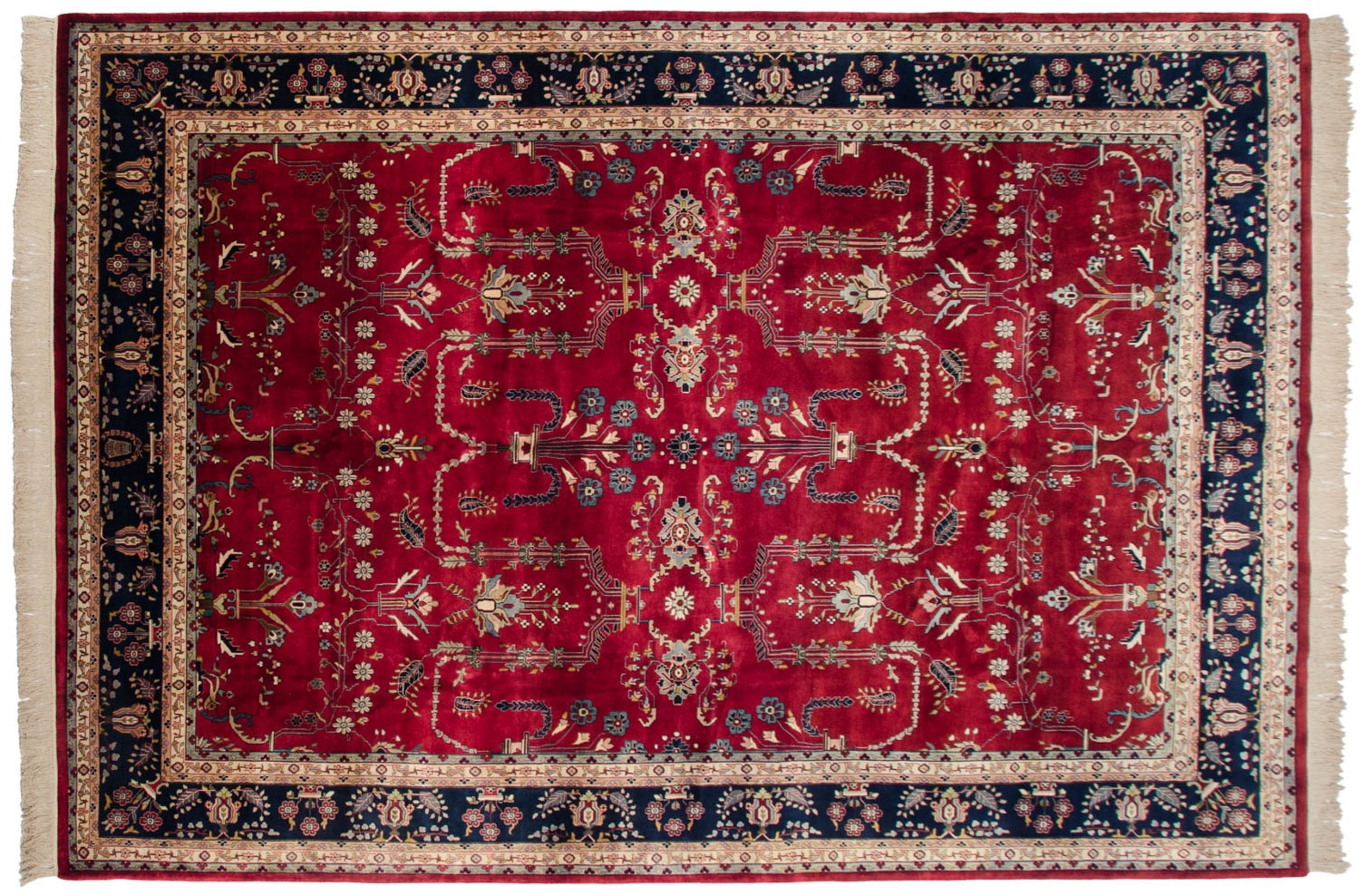 9.5x14 Fine Indian Mohajeran Sarouk Design Carpet by Old New House® - product image 5 for Resin Society