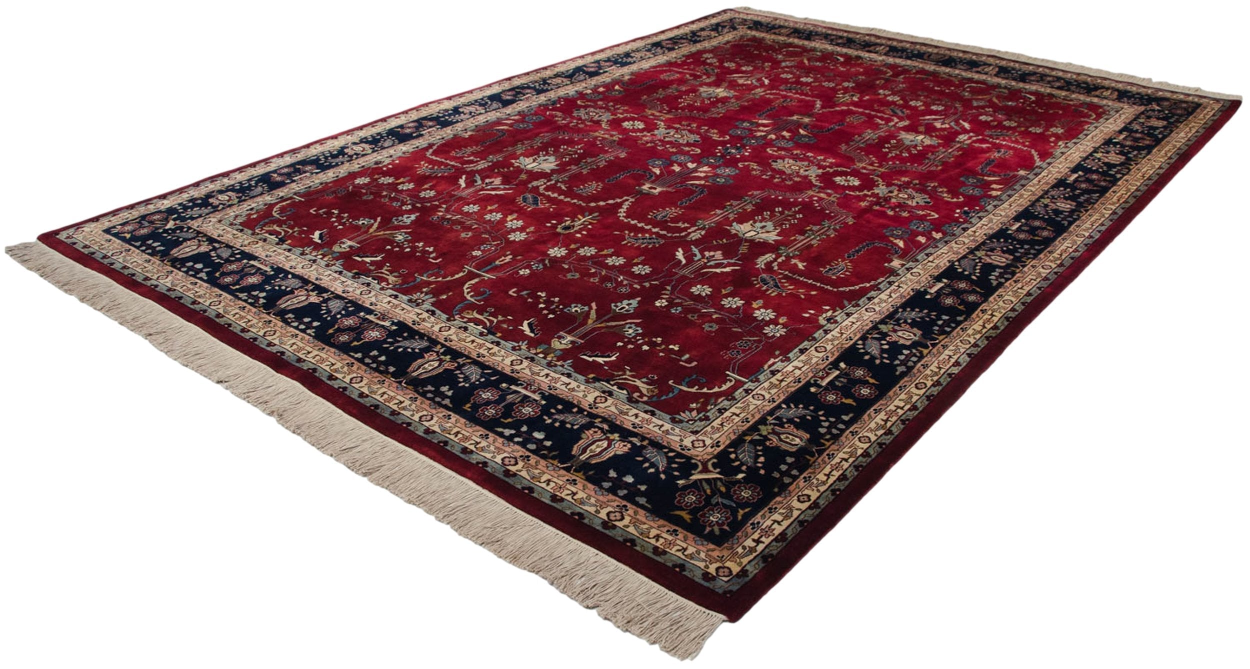 9.5x14 Fine Indian Mohajeran Sarouk Design Carpet by Old New House® - product image 6 for Resin Society