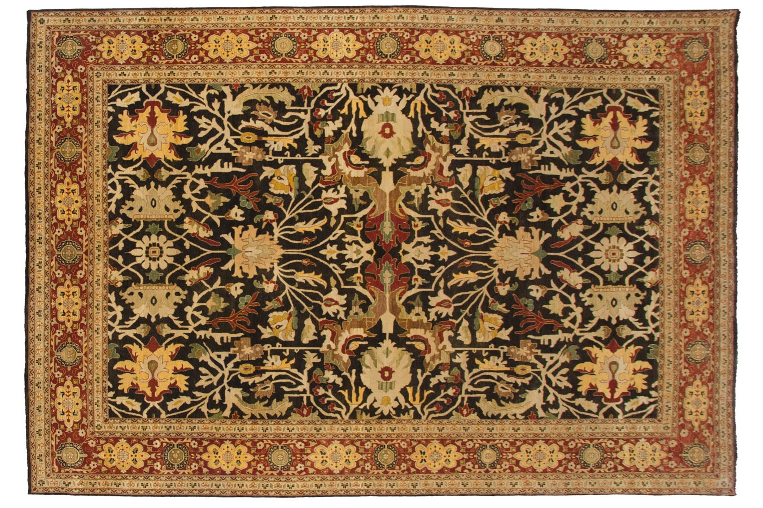 9.5x14.5 Fine Indian Serapi Design Carpet by Old New House® - main product image for Resin Society