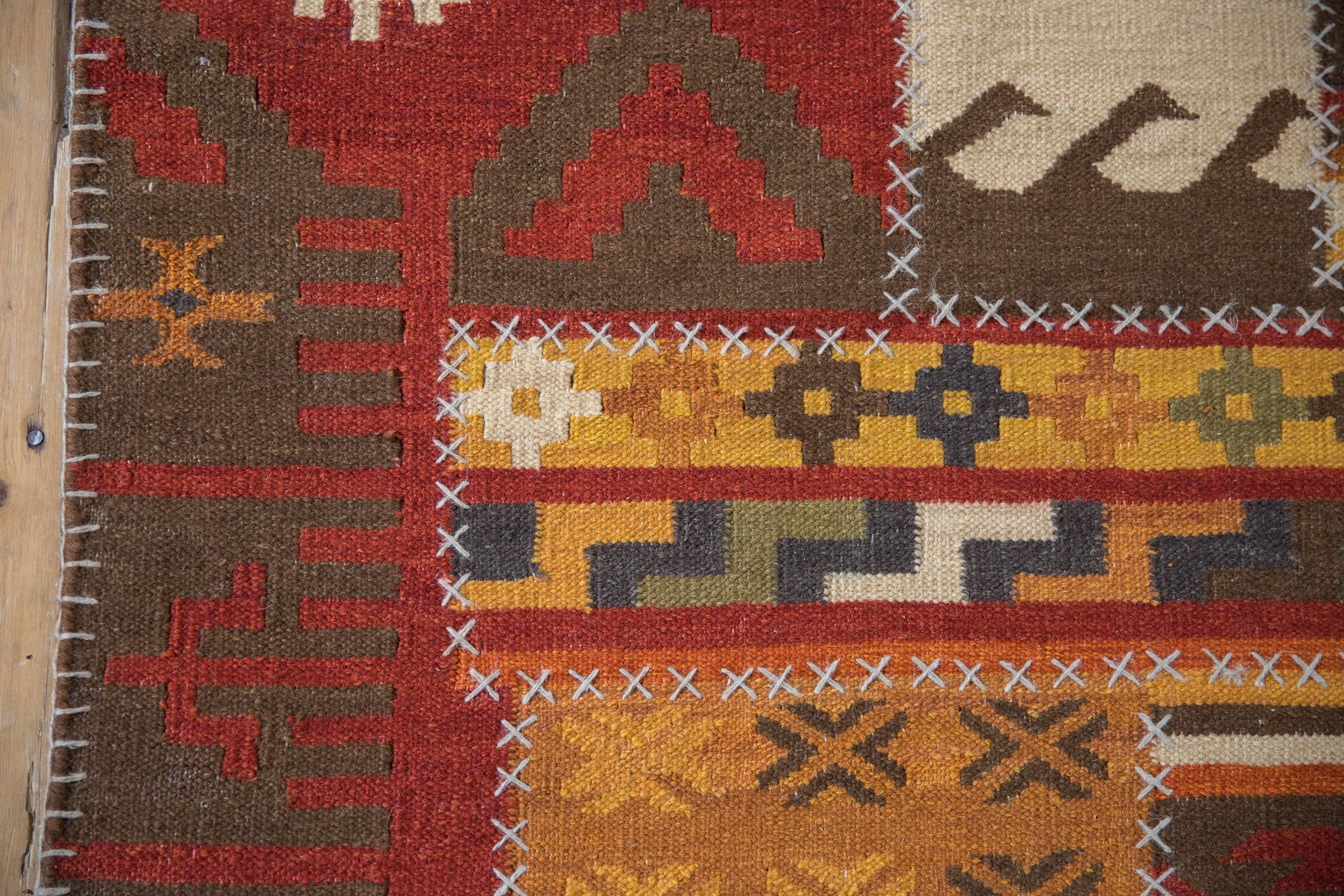 3x11.5 New Patchwork Kilim Rug Runner