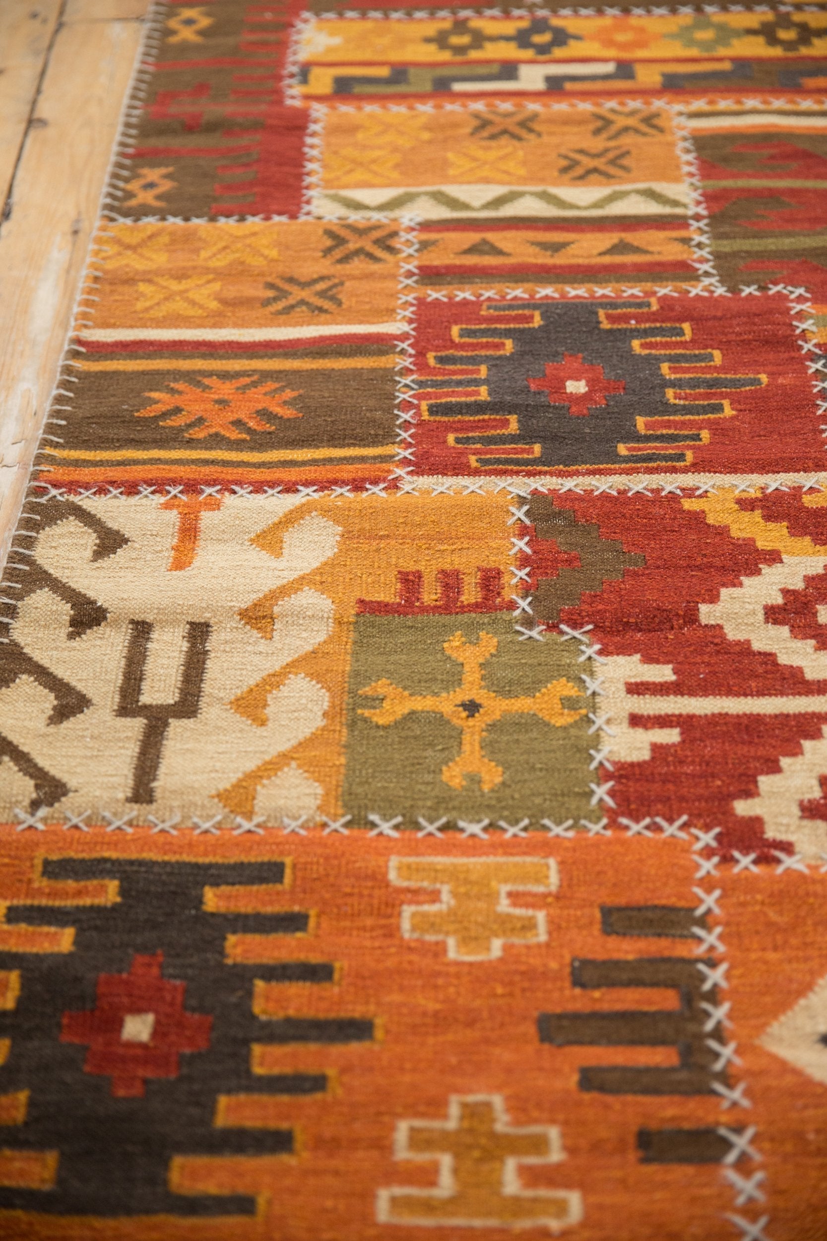 3x11.5 New Patchwork Kilim Rug Runner