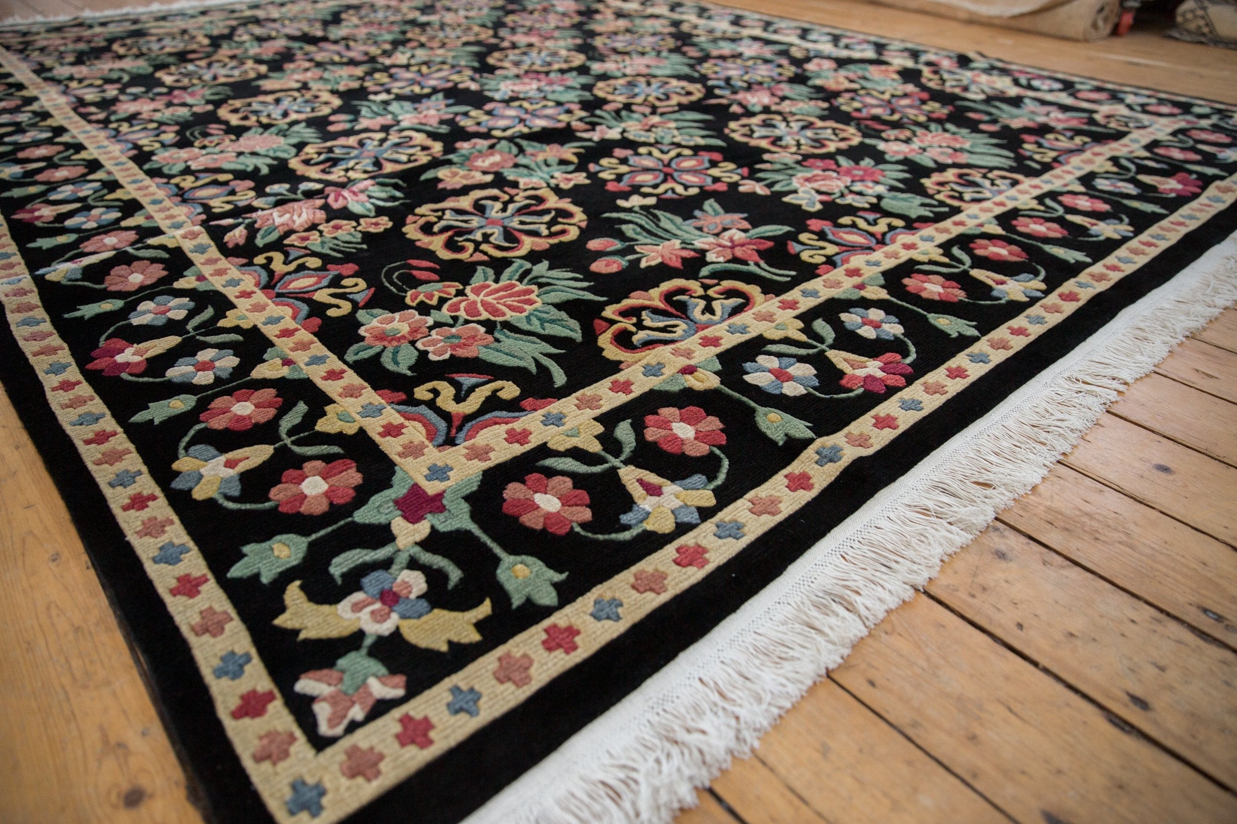 9x11.5 Vintage Indian Arts And Crafts Design Carpet by Old New House® - product image 3 for Resin Society