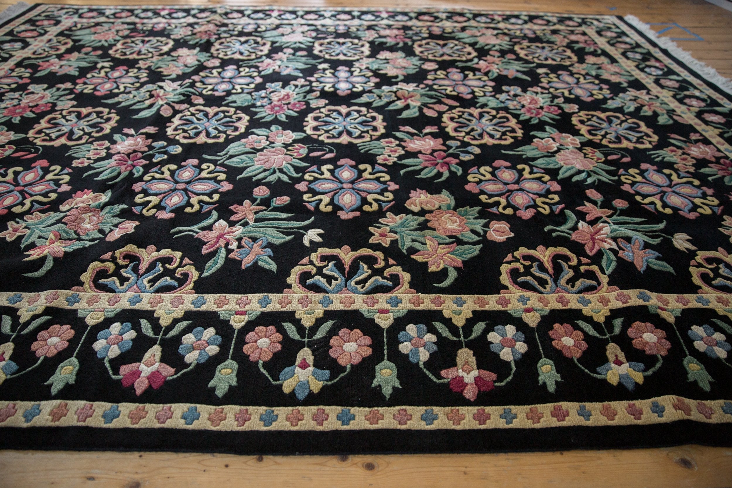 9x11.5 Vintage Indian Arts And Crafts Design Carpet by Old New House® - product image 6 for Resin Society