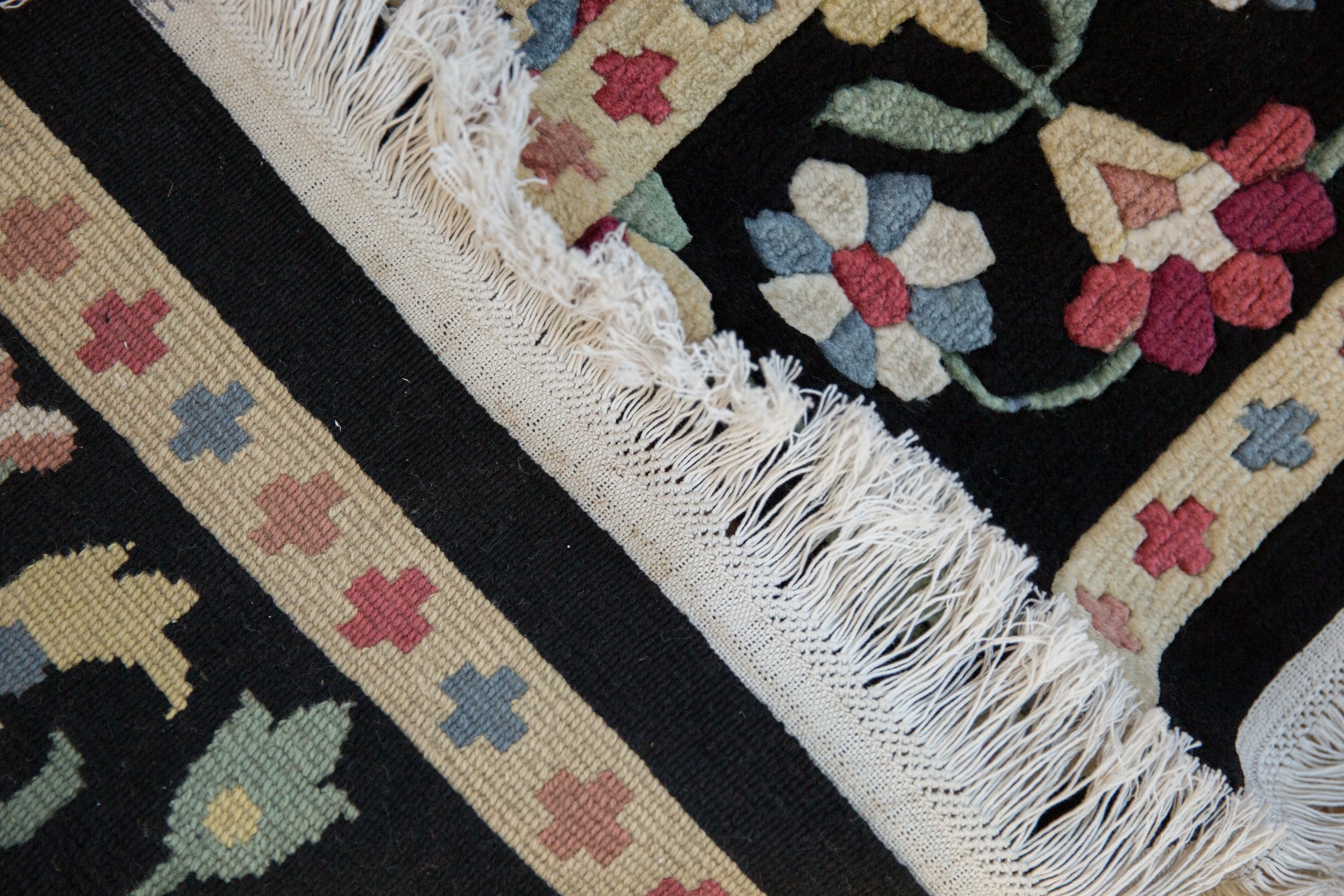 9x11.5 Vintage Indian Arts And Crafts Design Carpet by Old New House® - product image 15 for Resin Society