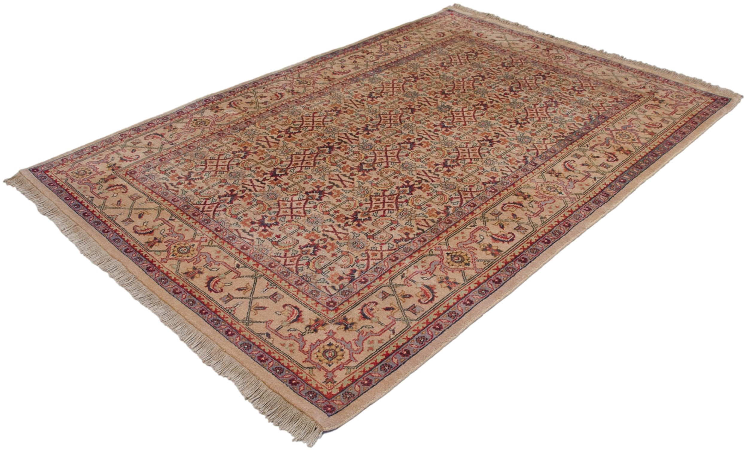 6x9 Vintage Indian Mahal Design Carpet by Old New House® - product image 2 for Resin Society