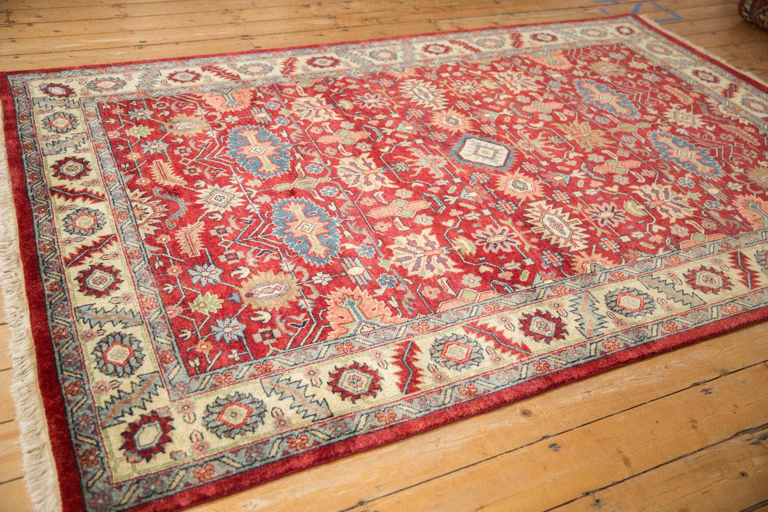 6x9 Vintage Indian Heriz Design Carpet by Old New House® - product image 7 for Resin Society