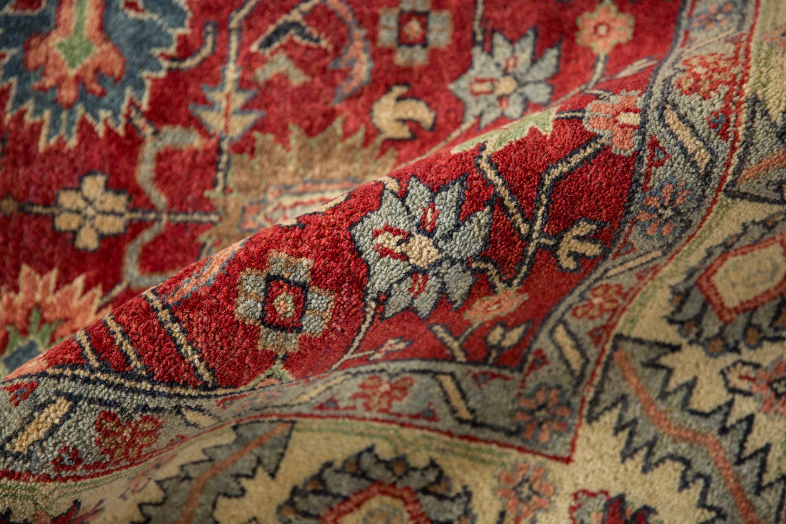 6x9 Vintage Indian Heriz Design Carpet by Old New House® - product image 8 for Resin Society