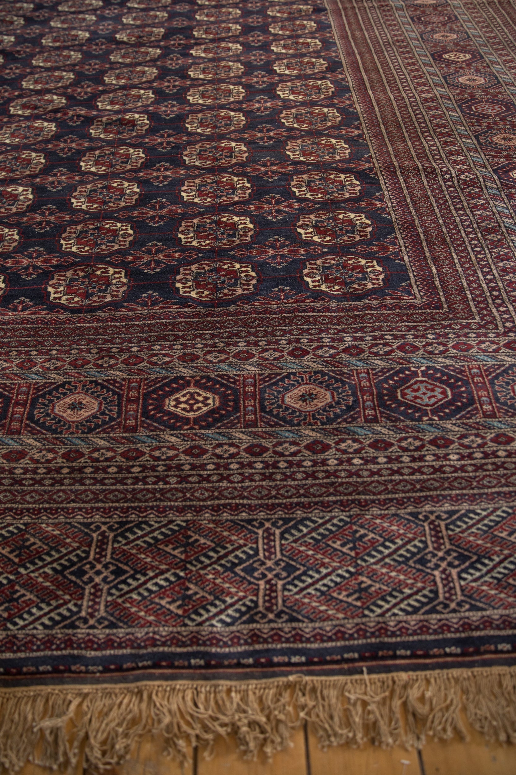 12x12.5 Vintage Fine Bokhara Square Carpet by Old New House® - product image 7 for Resin Society