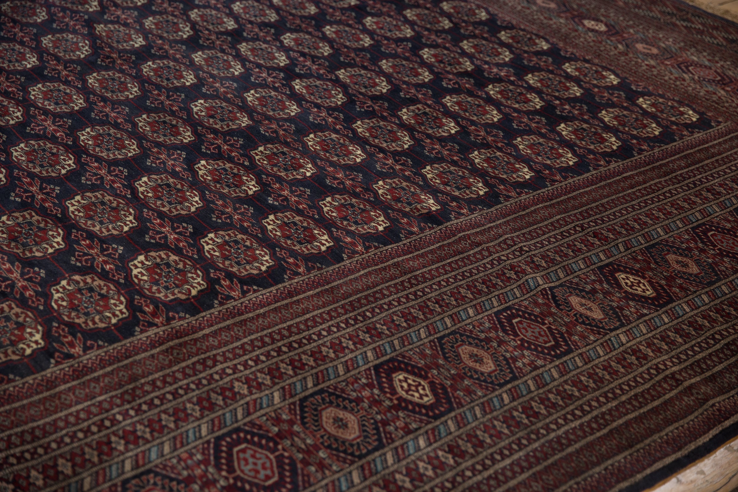 12x12.5 Vintage Fine Bokhara Square Carpet by Old New House® - product image 9 for Resin Society