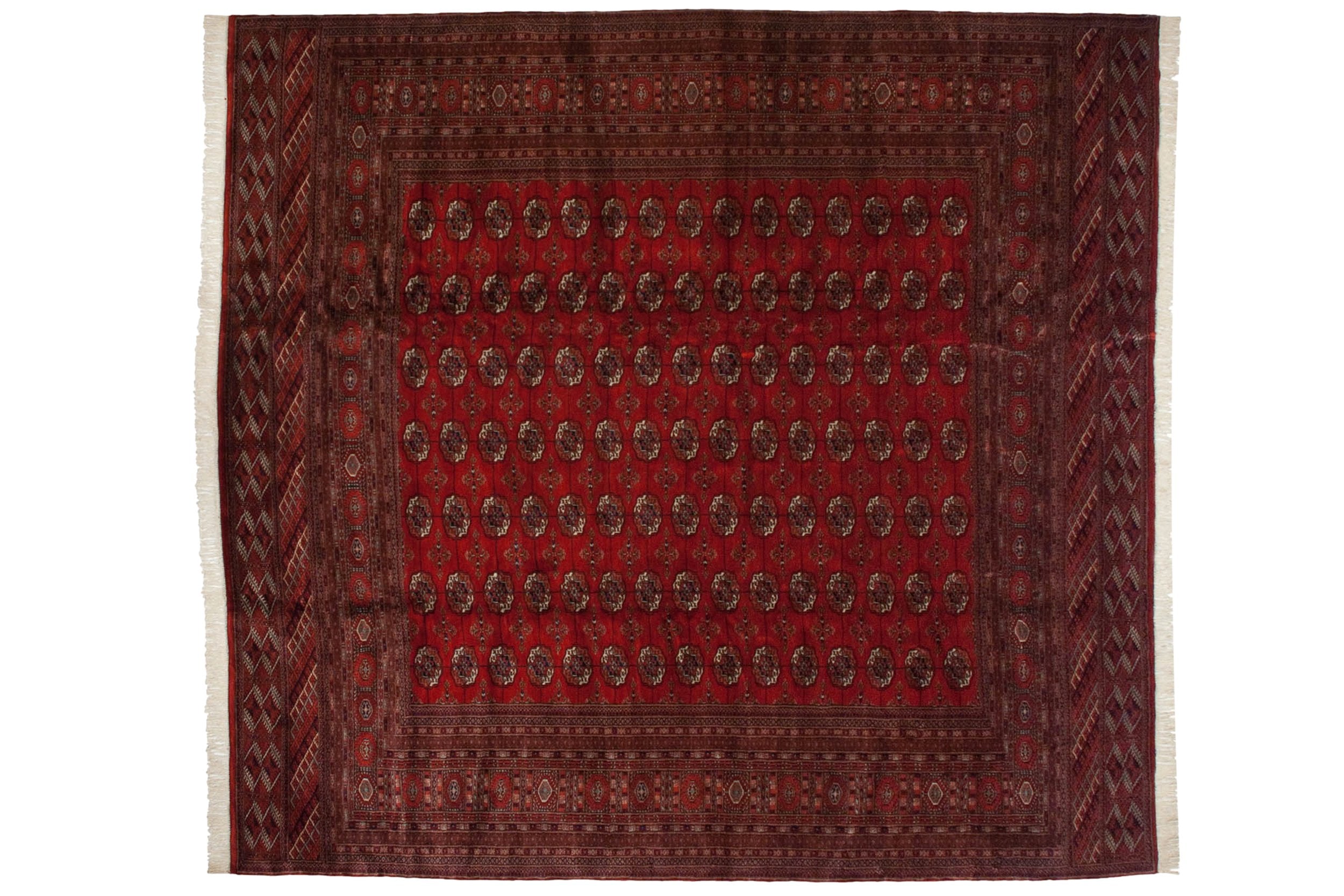 12.5x13 Vintage Fine Bokhara Square Carpet by Old New House® - main product image for Resin Society