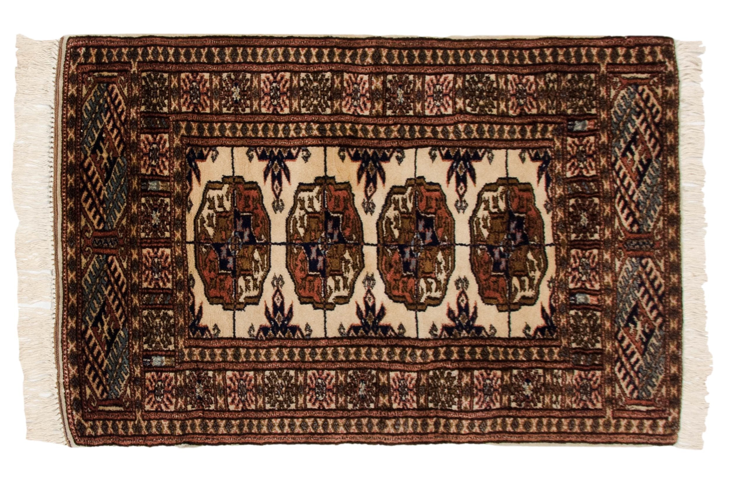 2x3 Vintage Fine Bokhara Rug Mat