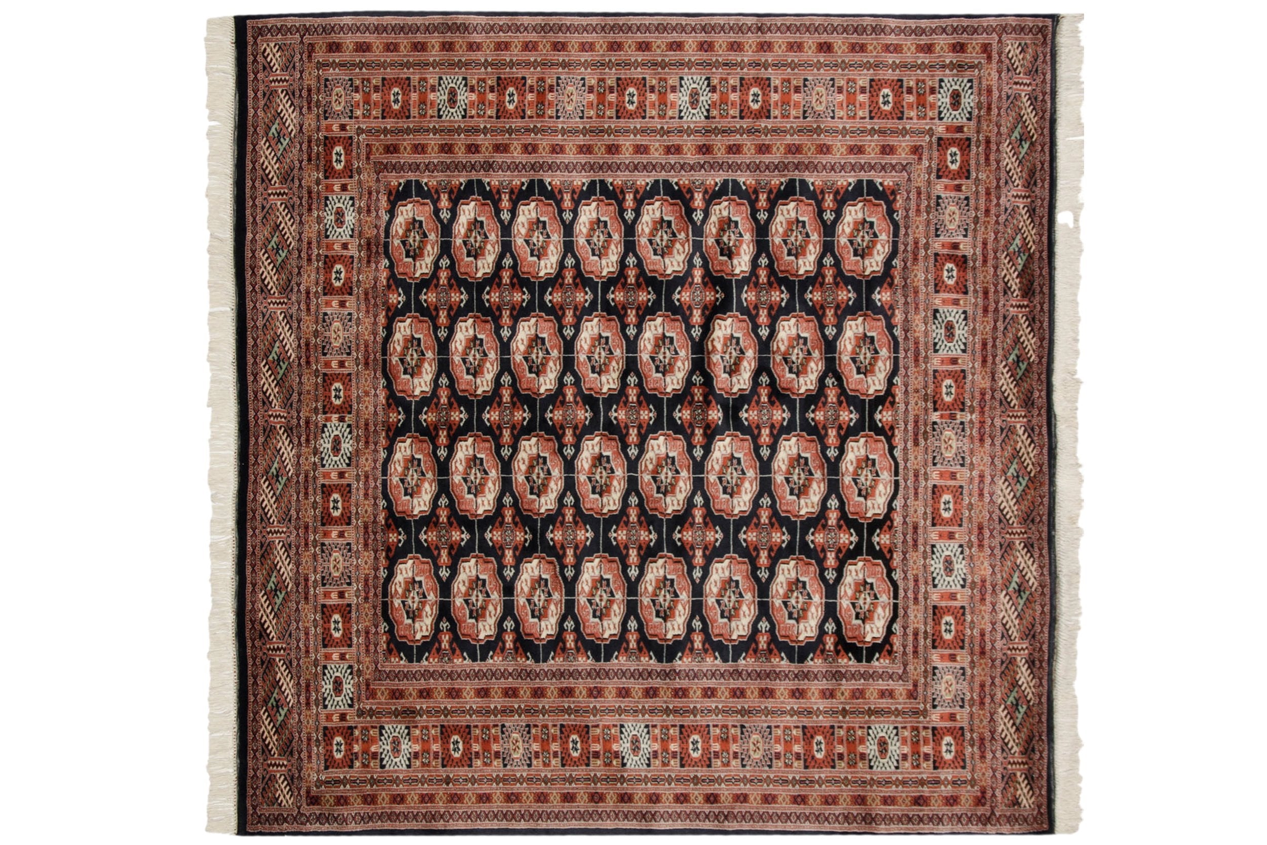 5.5x6 Vintage Fine Bokhara Square Carpet by Old New House® - product image 2 for Resin Society