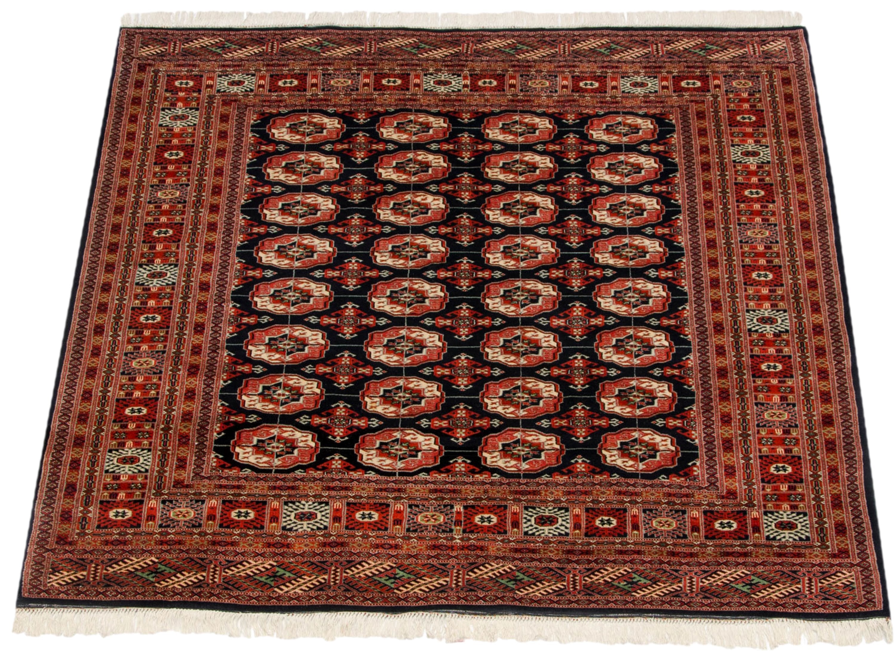 5.5x6 Vintage Fine Bokhara Square Carpet by Old New House® - product image 3 for Resin Society
